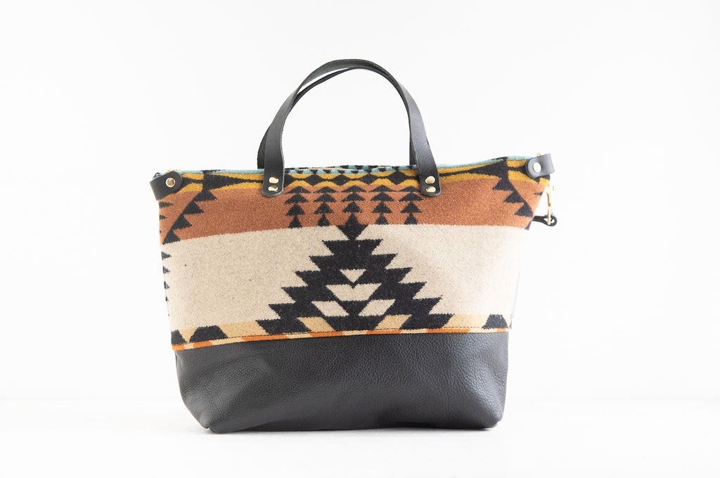Handmade Pendleton Wool & Leather Crossbody Purse by Land & Kamp