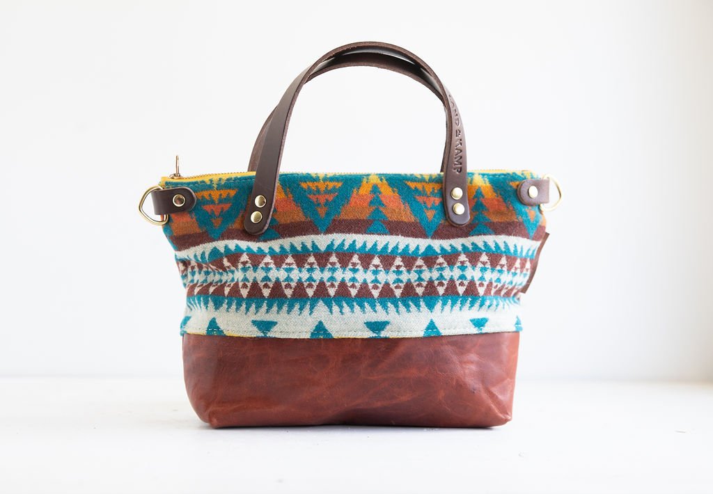 Bitsy Crossbody Purse: Handmade Pendleton Wool & Leather by Land & Kamp