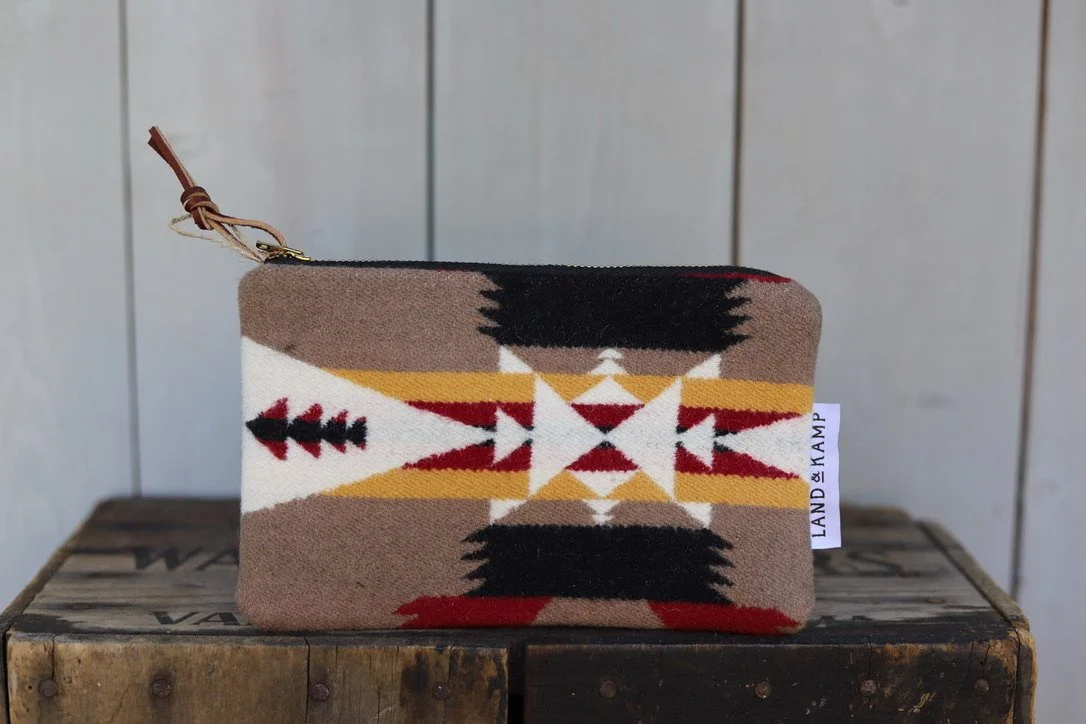 Carry All Zipper Pouch in Tucson Khaki Wool