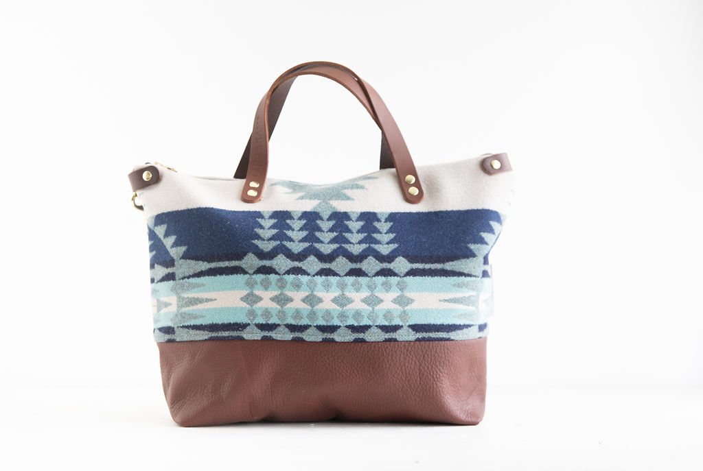 Handmade Pendleton Wool & Leather Crossbody Purse by Land & Kamp