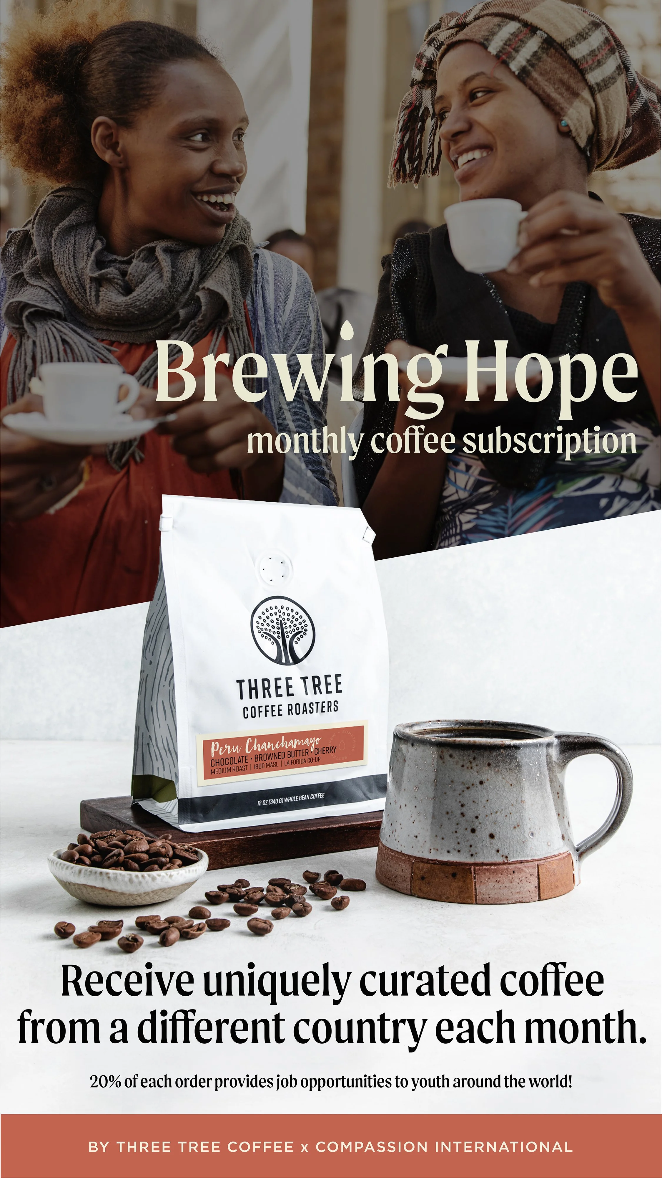 Compassion International Coffee Subscription Advertisement