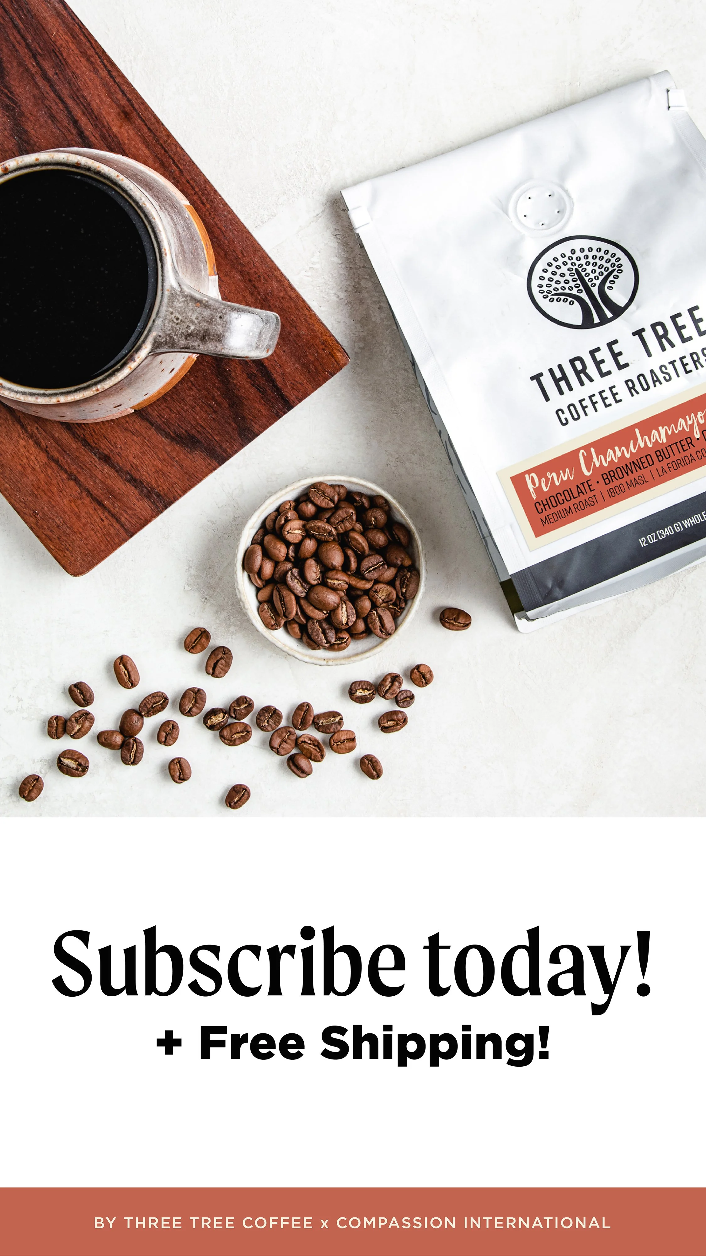 Compassion International Coffee Subscription Advertisement