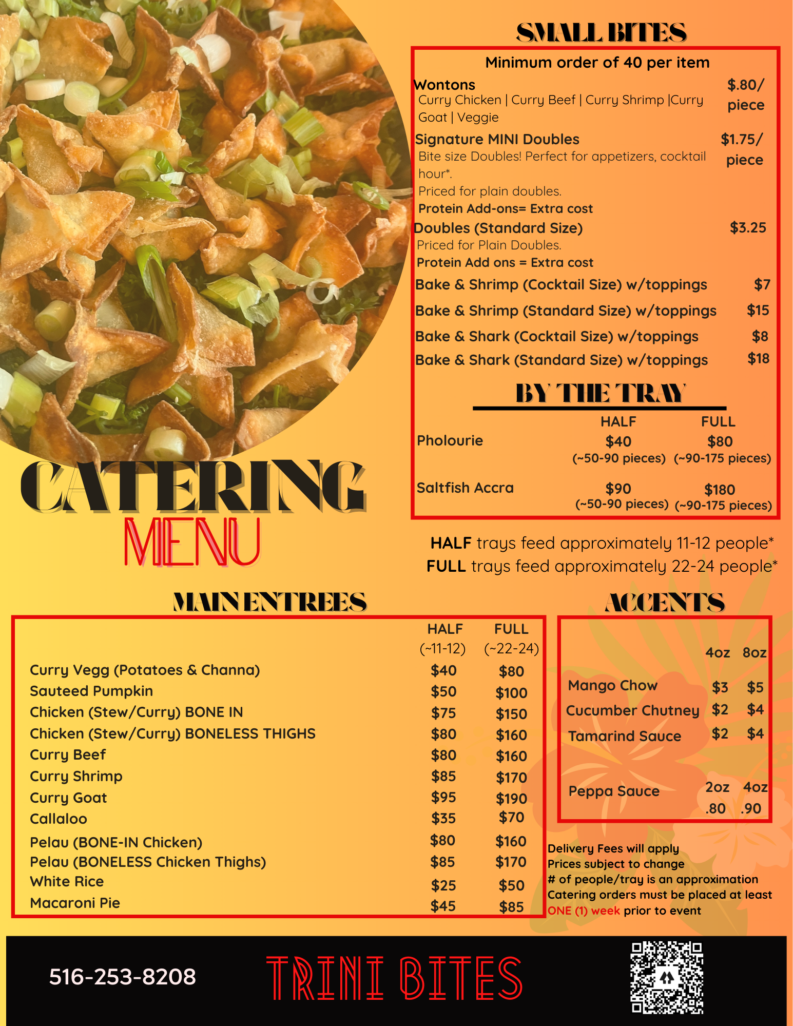Catering menu