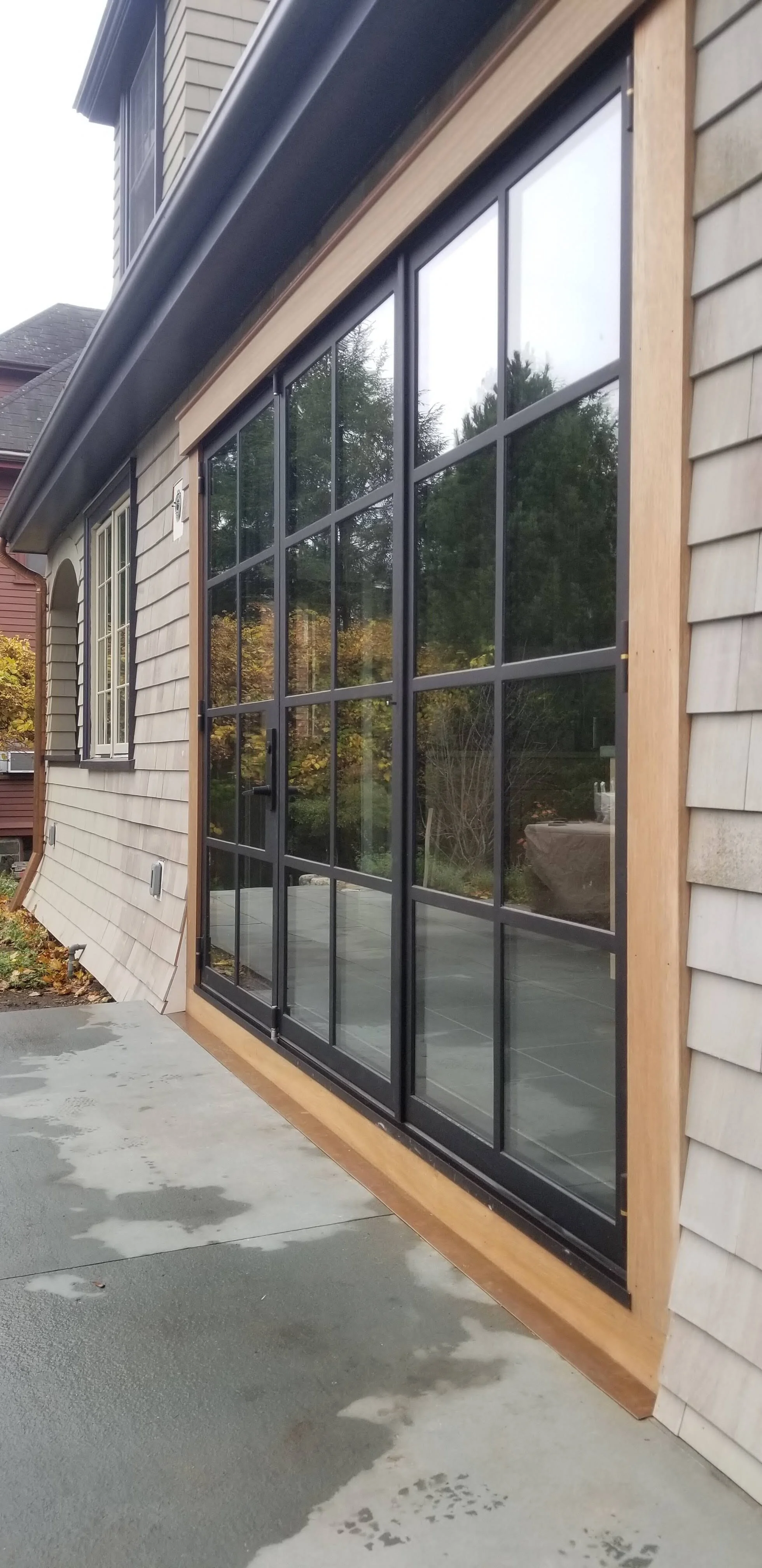 Custom Steel Patio Door & Shingle Renovation