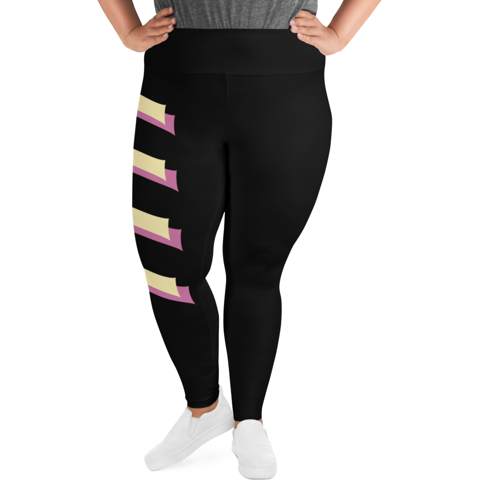 4 Bar Striped - Plus Size Leggings — Warped Elementz LLC shirt