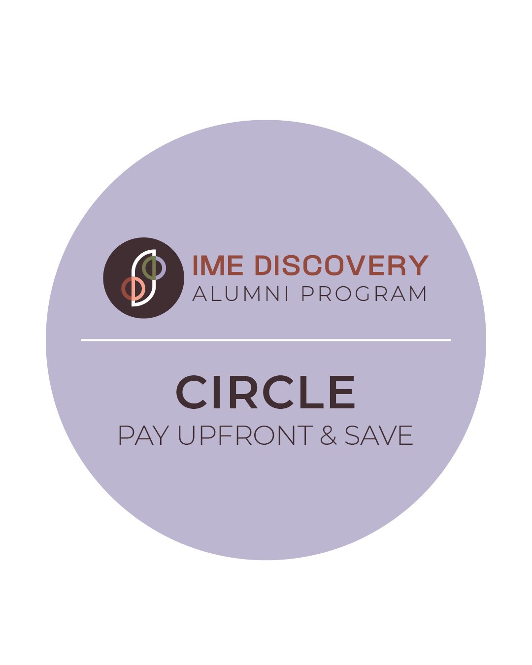 IME DISCOVERY ALUMNI PROGRAM—CIRCLE ANNUAL MEMBERSHIP (Pay Upfront $1,695.00+gst)