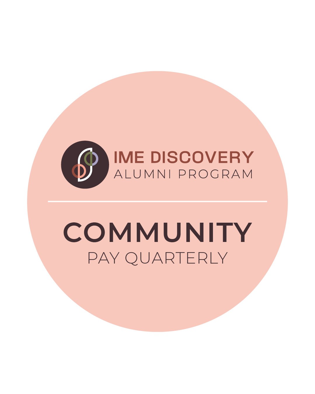 IME DISCOVERY ALUMNI PROGRAM—COMMUNITY ANNUAL MEMBERSHIP (Pay Quarterly $295+gst/quarter)