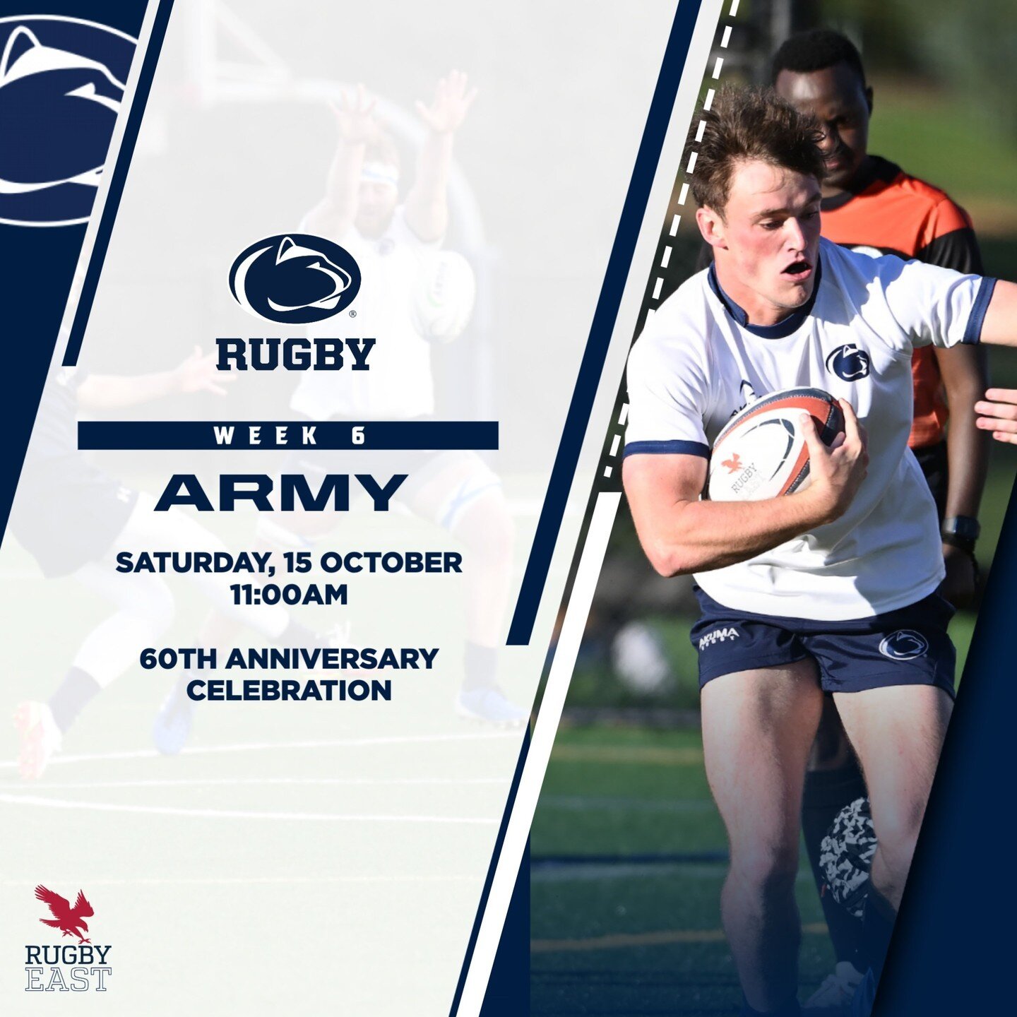 This weekend we will celebrate 60 Years of Penn State Rugby as we take on Army at home on Saturday. Looking forward to celebrating with all our returning supporters.