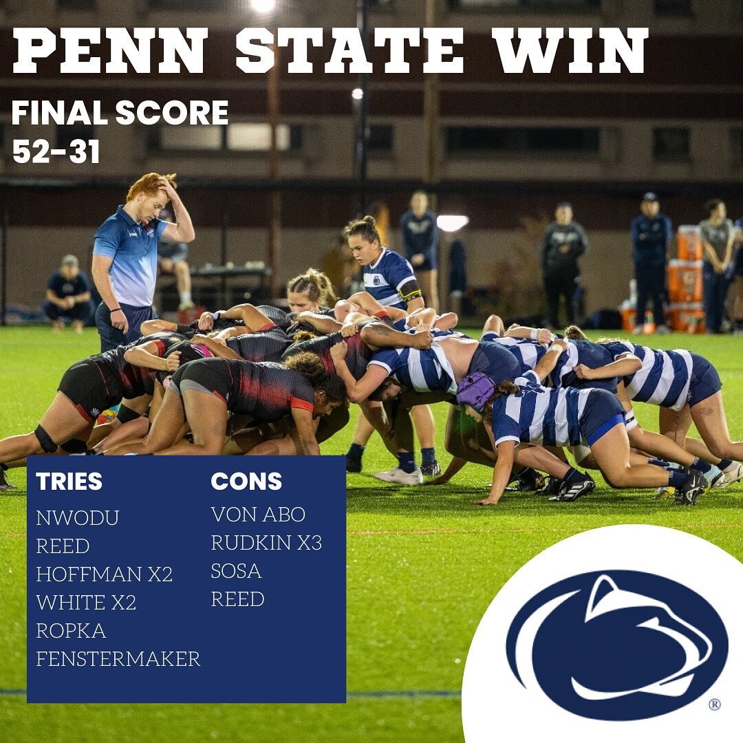 Hard fought win for Penn State today! We&rsquo;re growing as a team every game! 💙