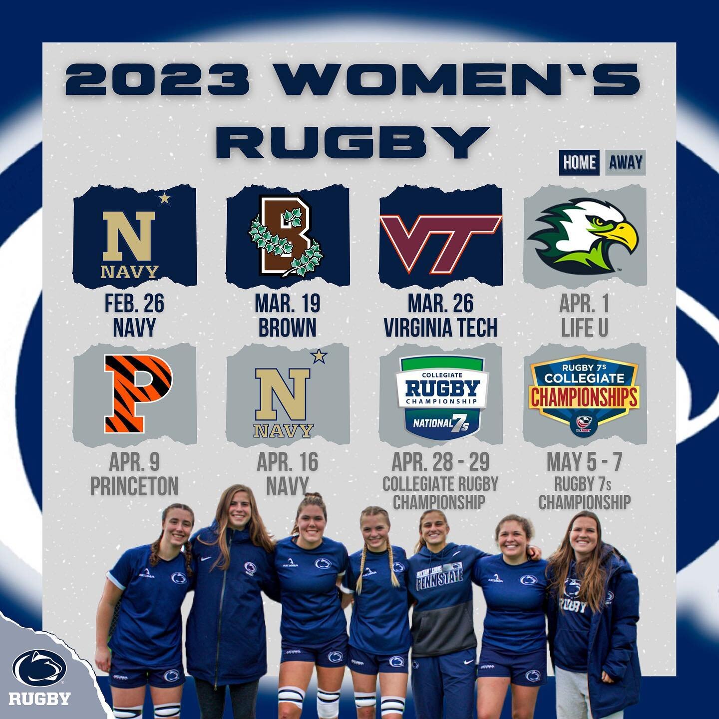 WE ARE back for Penn State rugby!! Mark your calendars and get ready for an exciting spring season! 😤🗓️🏉