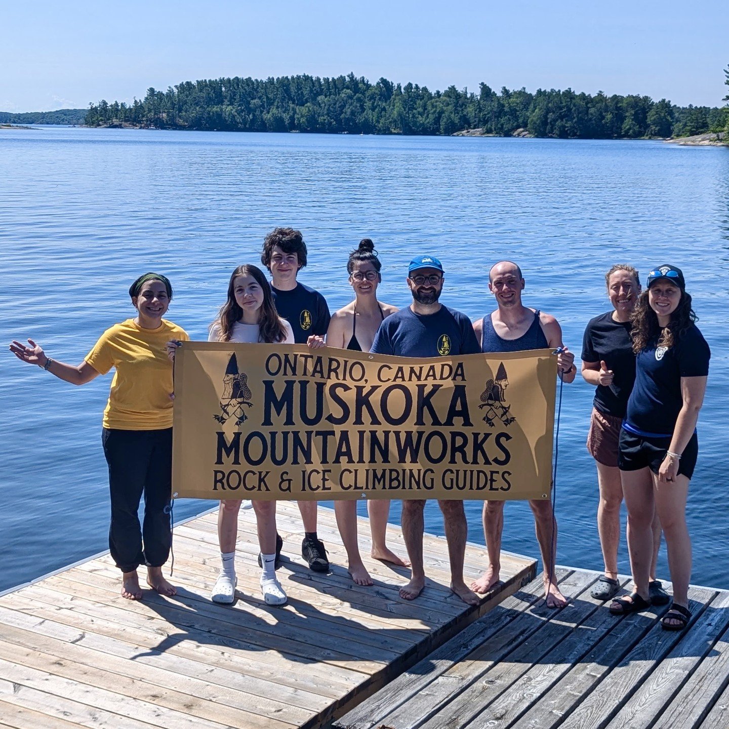 .
We feel so fortunate to have had the opportunity to spend a gorgeous summer weekend boating 🛳 , climbing 🧗&zwj;♀️ , swimming 🏊&zwj;♀️ , and sharing meals with 6 new friends at our Cottage &amp; Climb / Rock Camp weekend 🥳 🙌 🥳

We can still fe
