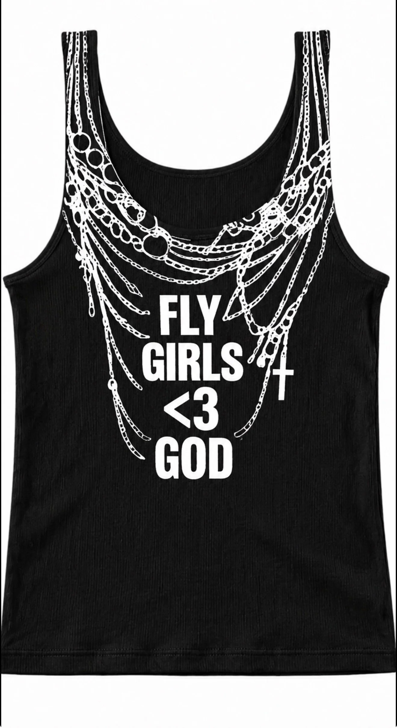 Fly Girls <3 God Tank Top (Black)