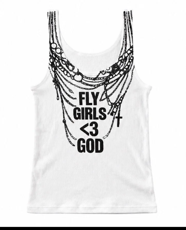 Fly Girls <3 God Tank Top (White)