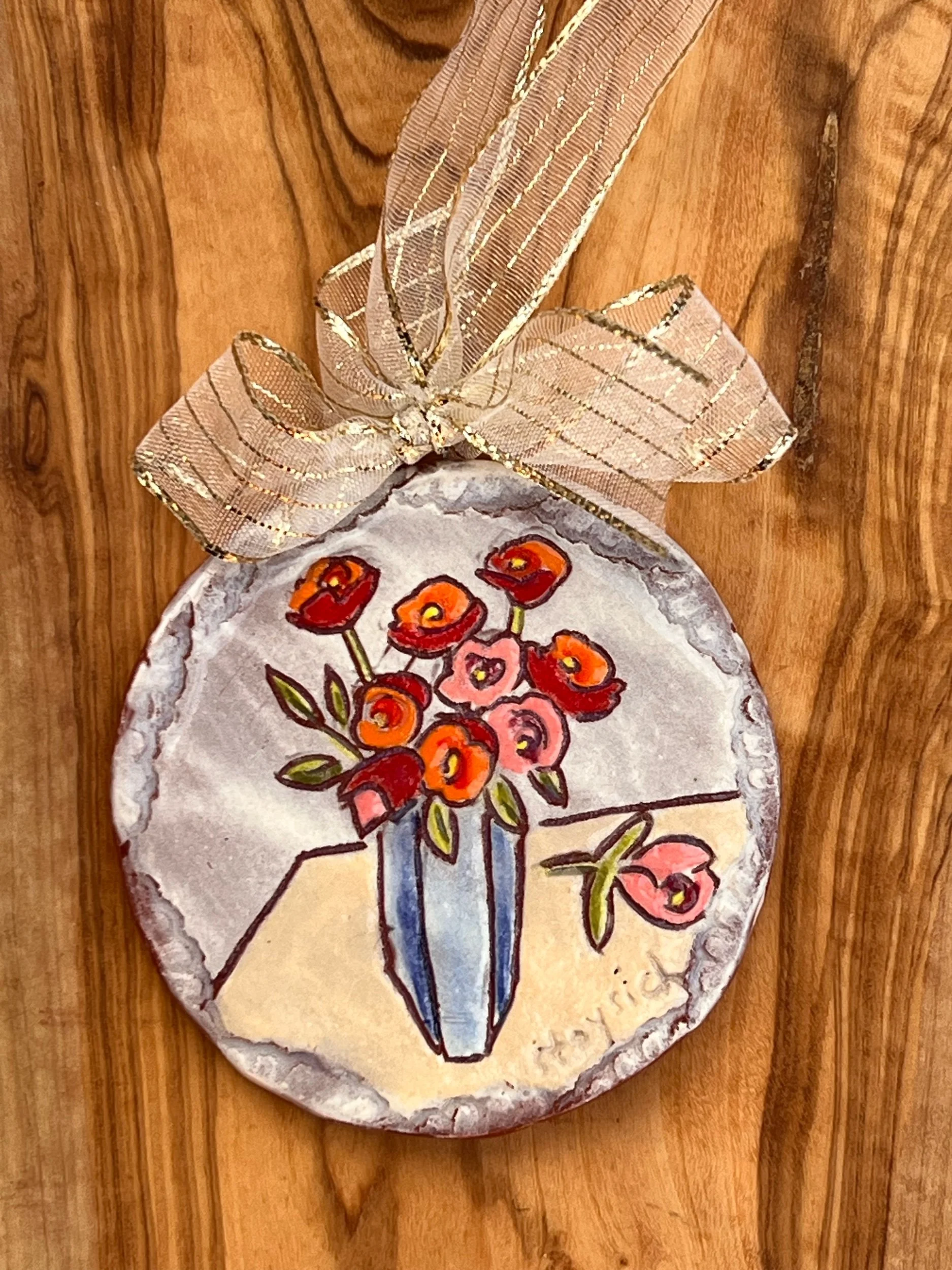 Flowers in Vase Small Wall tile