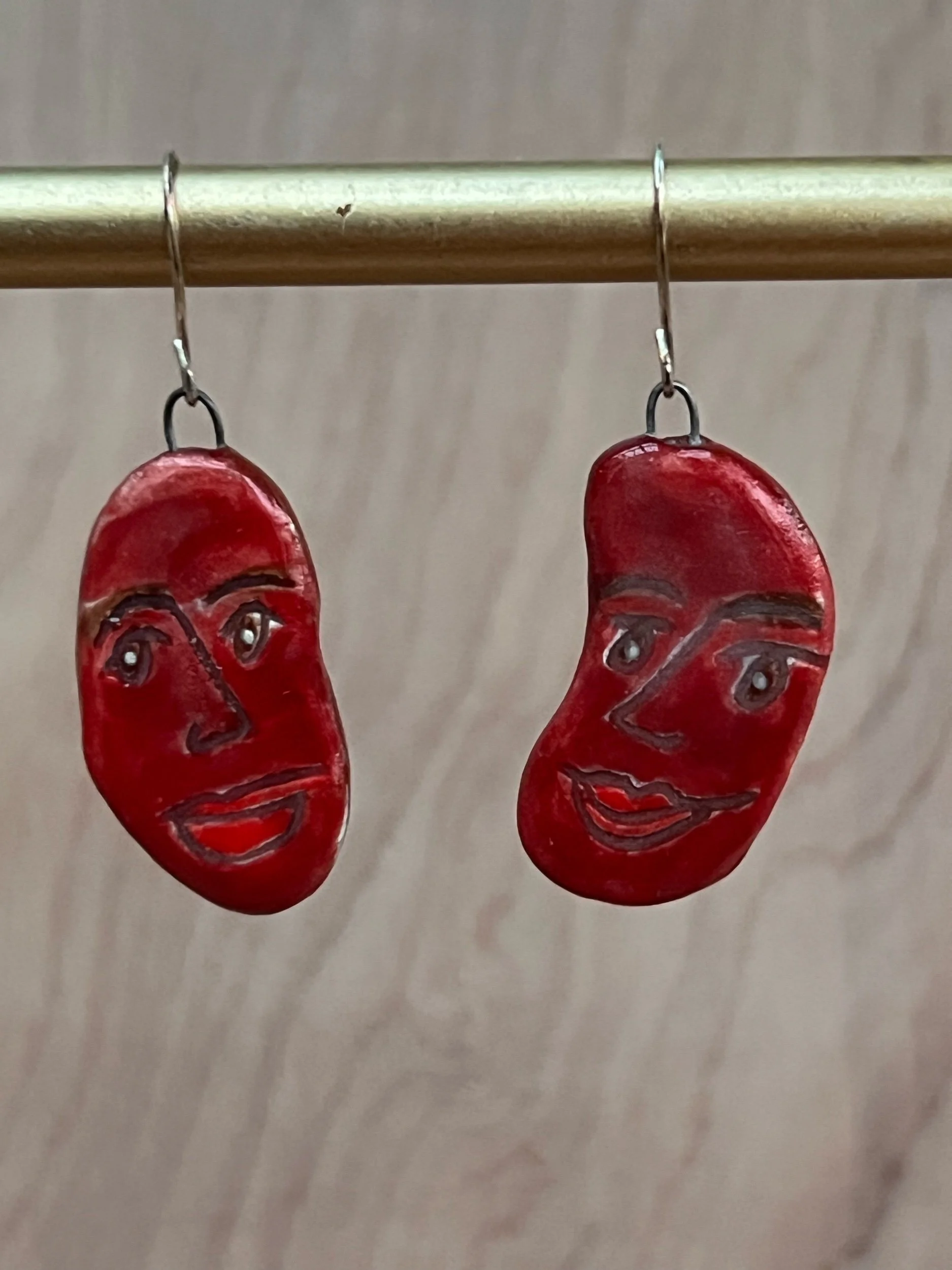 Red Beans Earrings