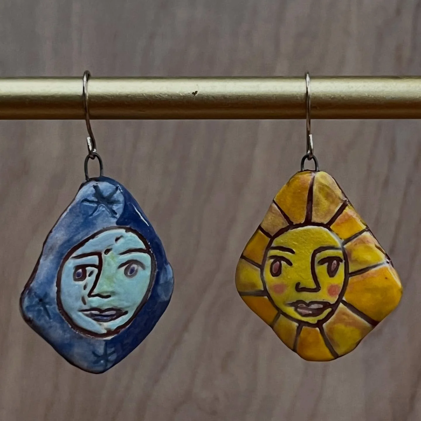 New work added to my online shop including these ceramic earthenware earrings.