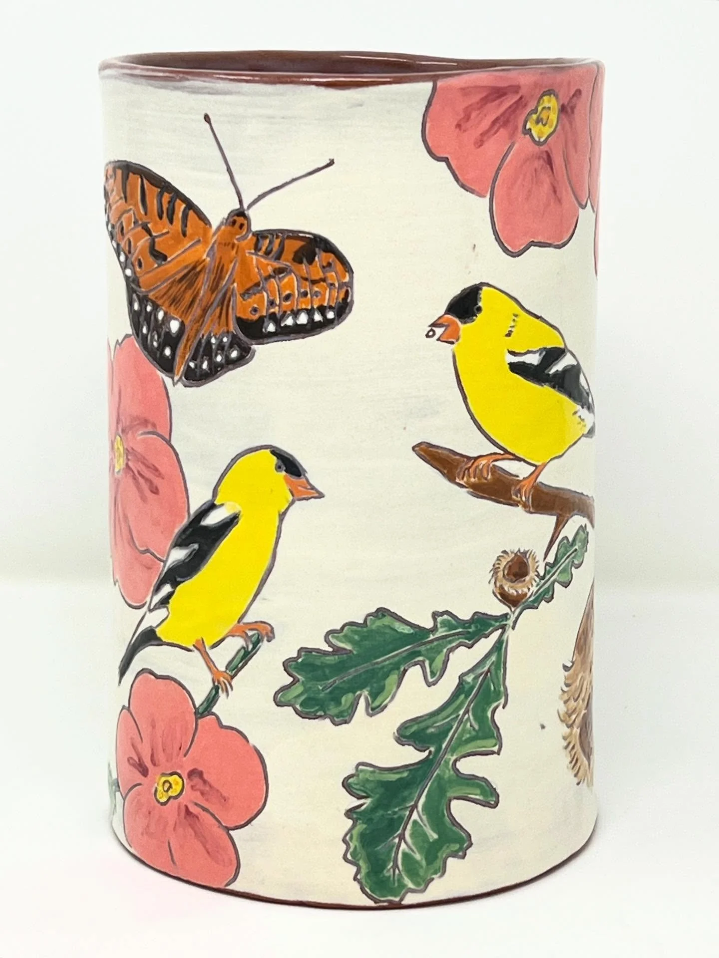 Lots of time went into these ones&hellip;. The drawings are all sgrafitto, a very subtle carving process, with multiple layers of underglazes and slip layered on top. 

Mother&rsquo;s Day vases with Iowa and Nebraska state symbols. And prairie vases 