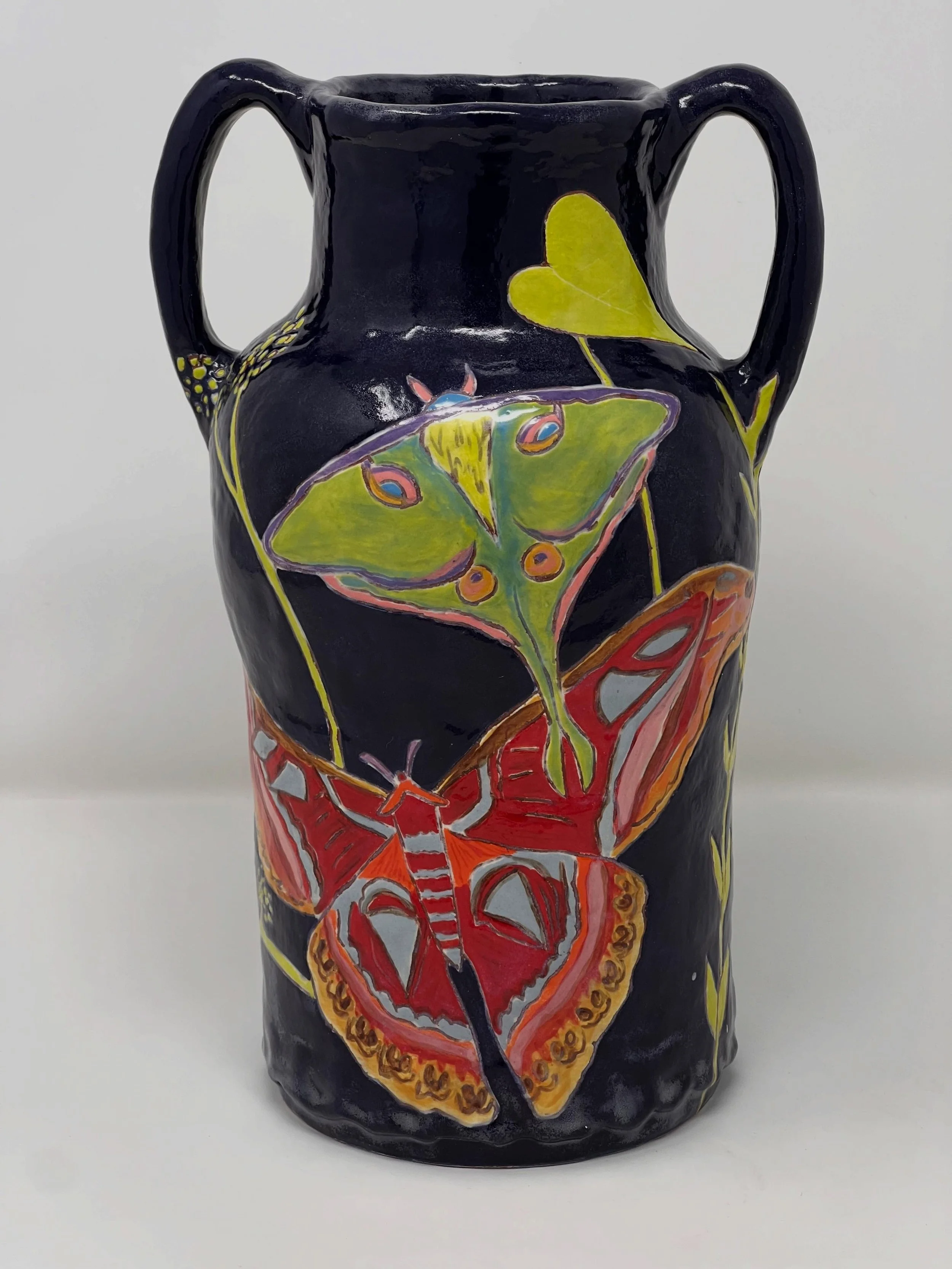 These three vases are happily making their appearance in a group exhibition at @clover24omaha&rsquo;s one year anniversary celebration starting at 5pm tonight and going on throughout this weekend. The group exhibition will be up through the month of 