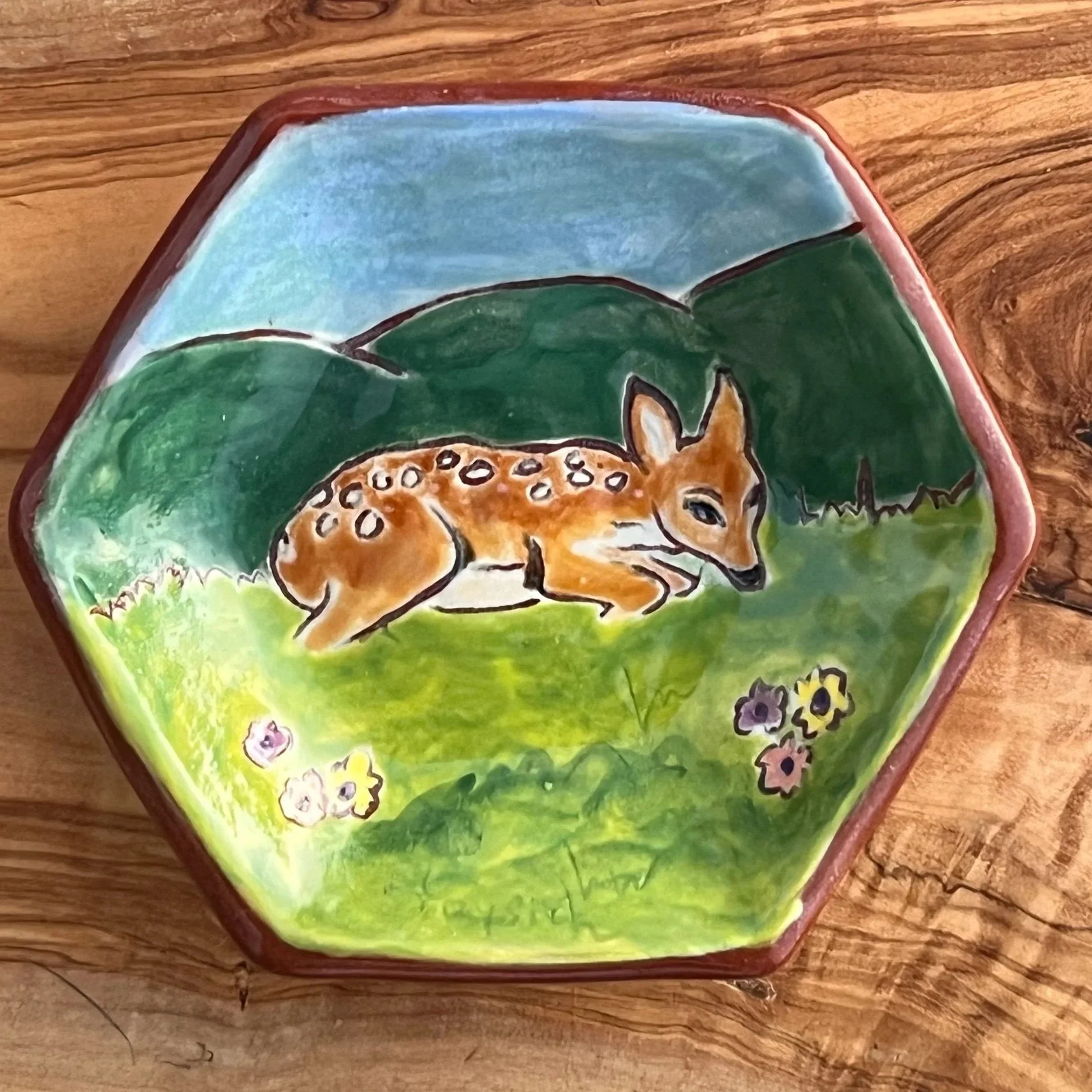Deer Hexagon Trinket Dish
