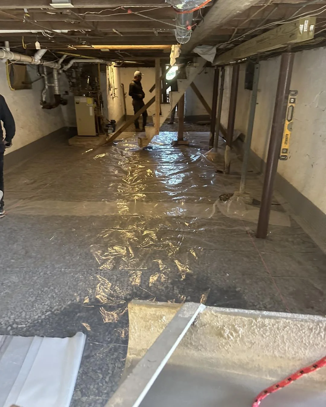New basement floor