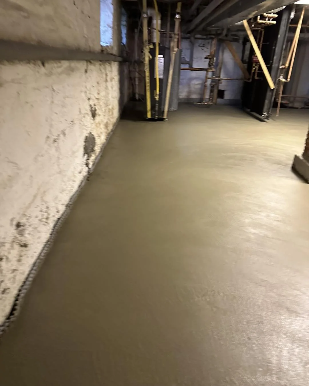 New basement floor