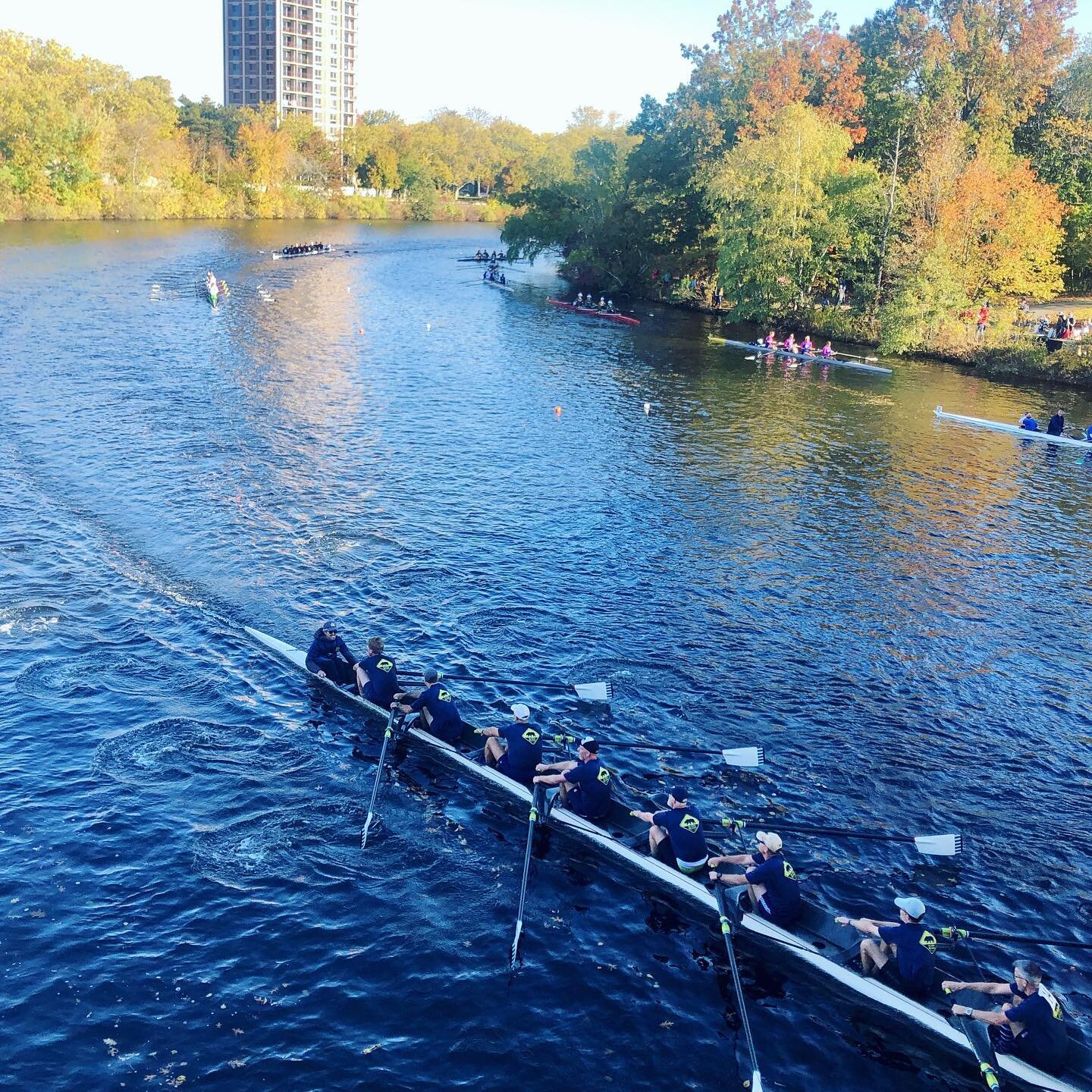 This view from Eliot Bridge never gets old at @hocr1965. Thanks @eastbayrowingclub ladies for letting me squeeze in and join you up there on Saturday!