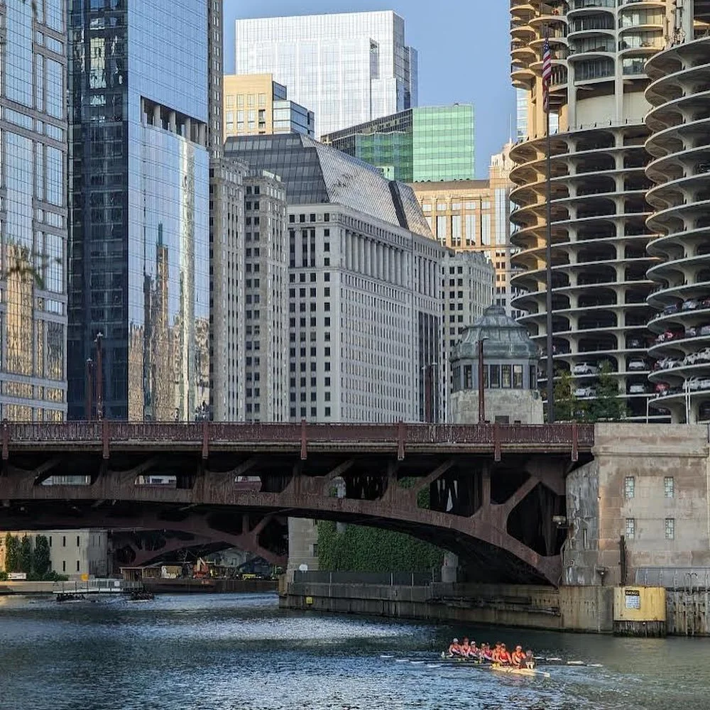 Weekend in the Windy City for @lpboatclub Chicago River Half Marathon. Sat bow in a @crcrowdc W8+ and had the best seat in the house! Saw the city views AND the entire crew! So grateful for the coaches, teammates, and training that got me through nea