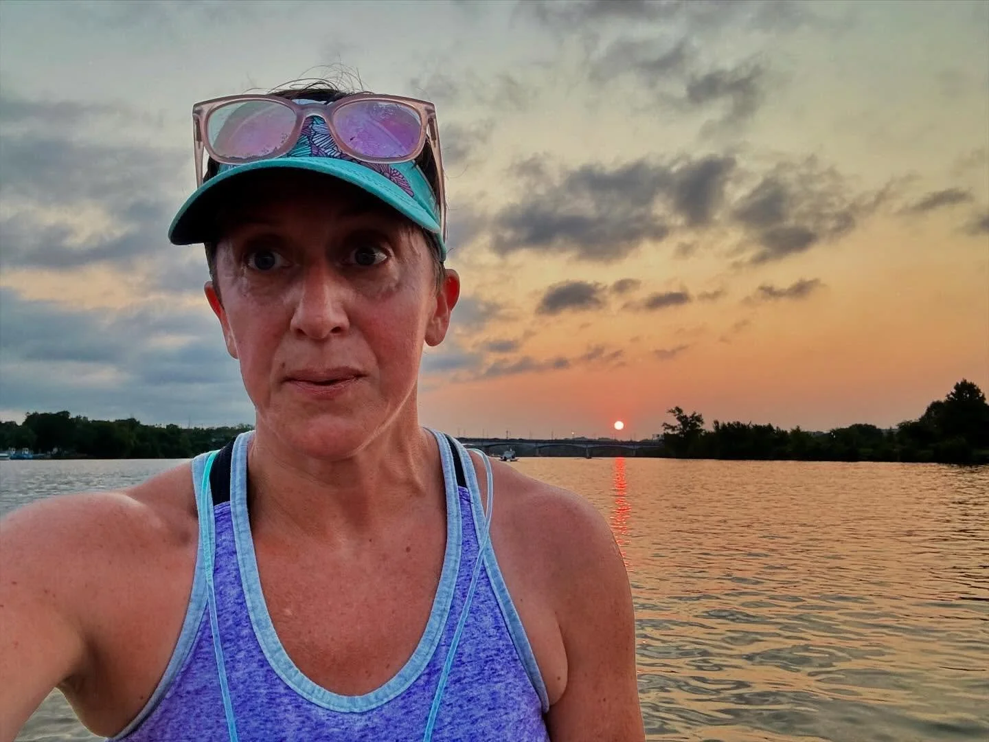 First day on the water after coming down with COVID at RowFest. Glad to be back, but there&rsquo;s some serious rebuilding to do. Ooph.