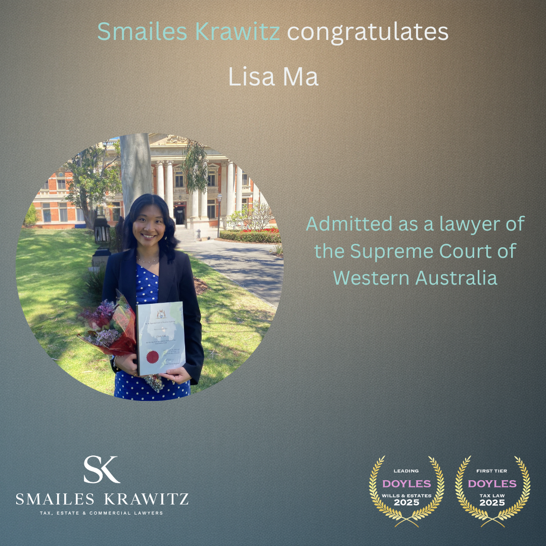 SMAILES KRAWITZ CONGRATULATES LISA MA