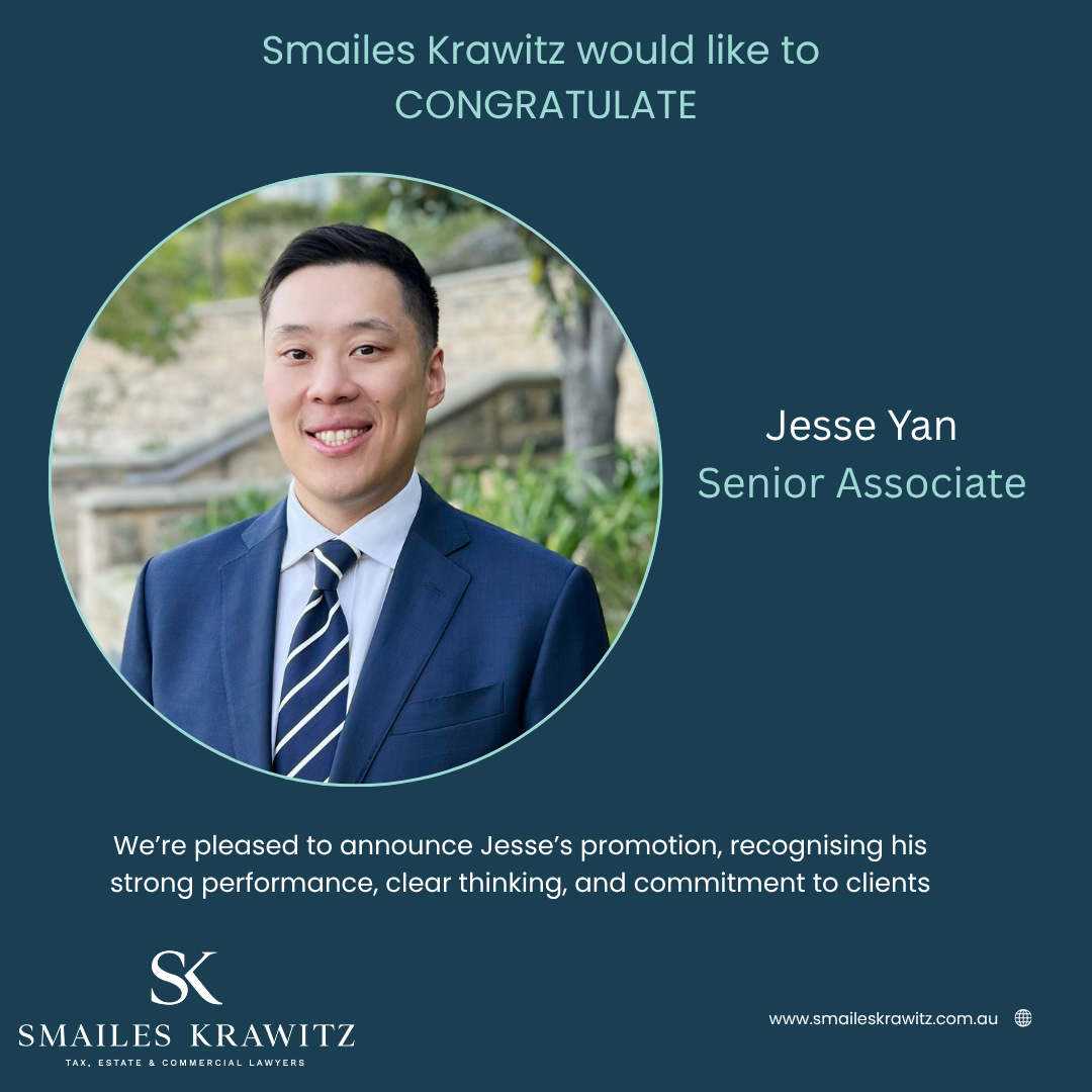 SMAILES KRAWITZ WOULD LIKE TO CONGRATULATE JESSE YAN