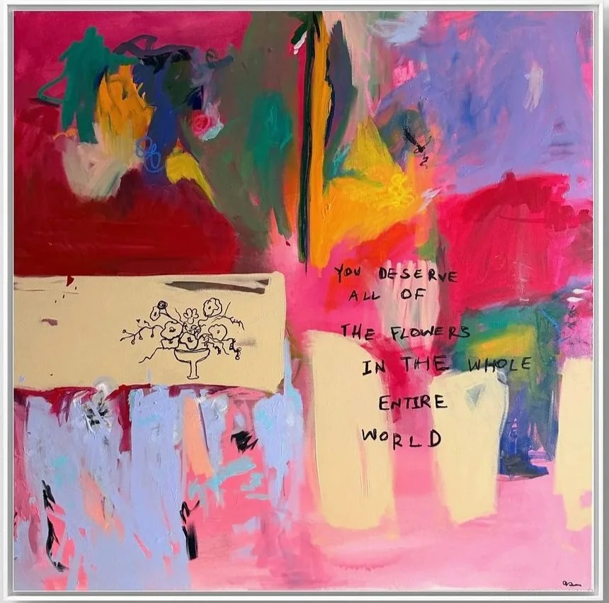 SOLD - Ashley Lazarz "Everything that Blooms" 36"x36" - $1200