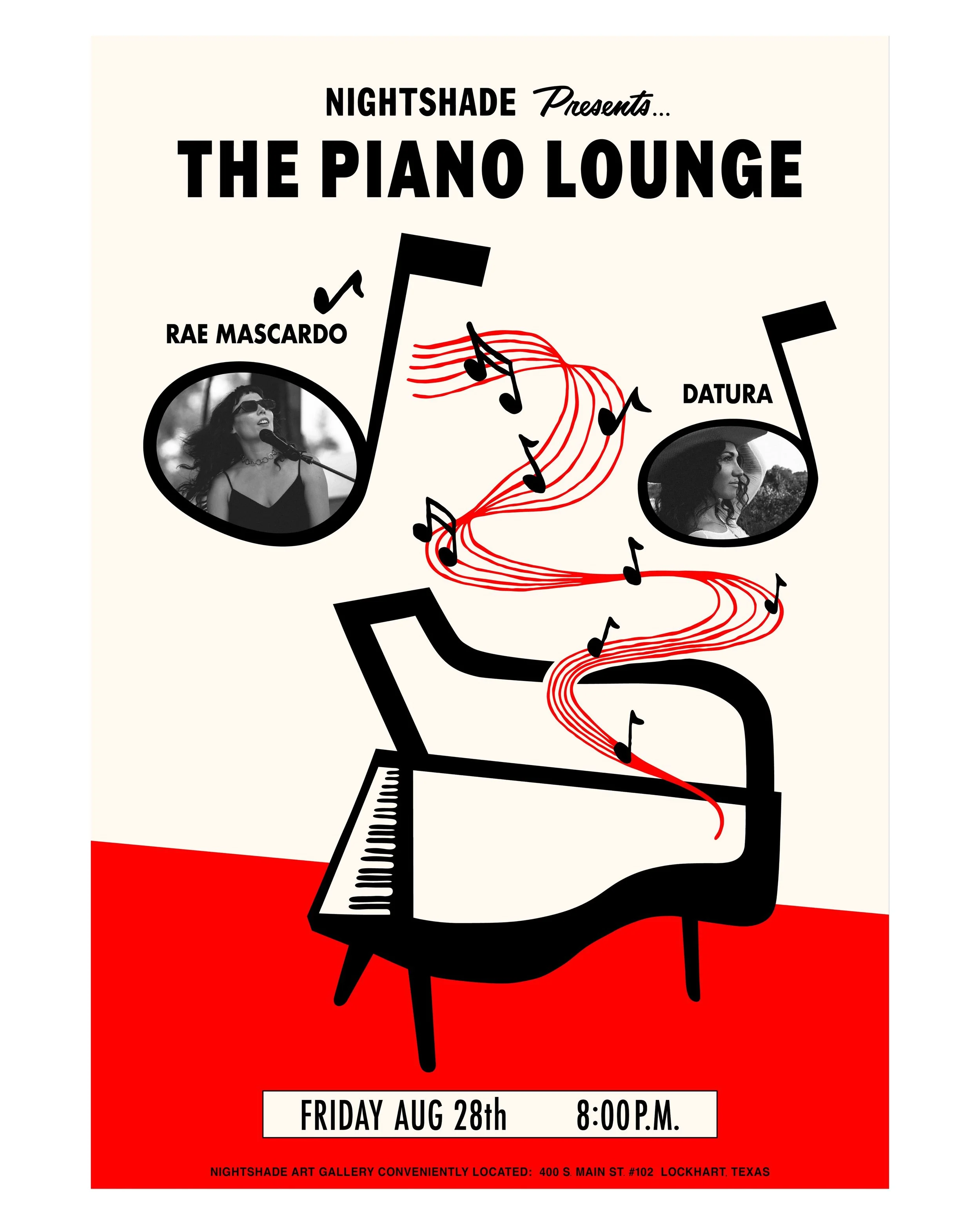 Hi y&rsquo;all! No Happy Hour this week, but join us NEXT FRIDAY, Aug 28 for our monthly 𝓟𝓲𝓪𝓷𝓸 𝓛𝓸𝓾𝓷𝓰𝓮 🎹🌹

We&rsquo;ll be celebrating the closing reception of The Flower Market from 6&ndash;8pm, followed by Piano Lounge 8&ndash;10pm featu