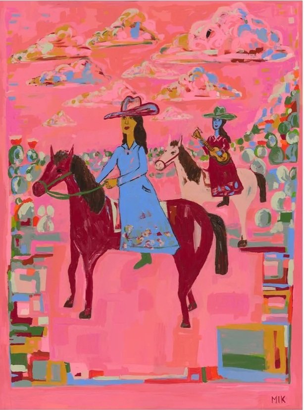 Mikki Itzigsohn "Here Come the Girls" Museum-quality giclée print w/ Frame - 20" x 16" - $315