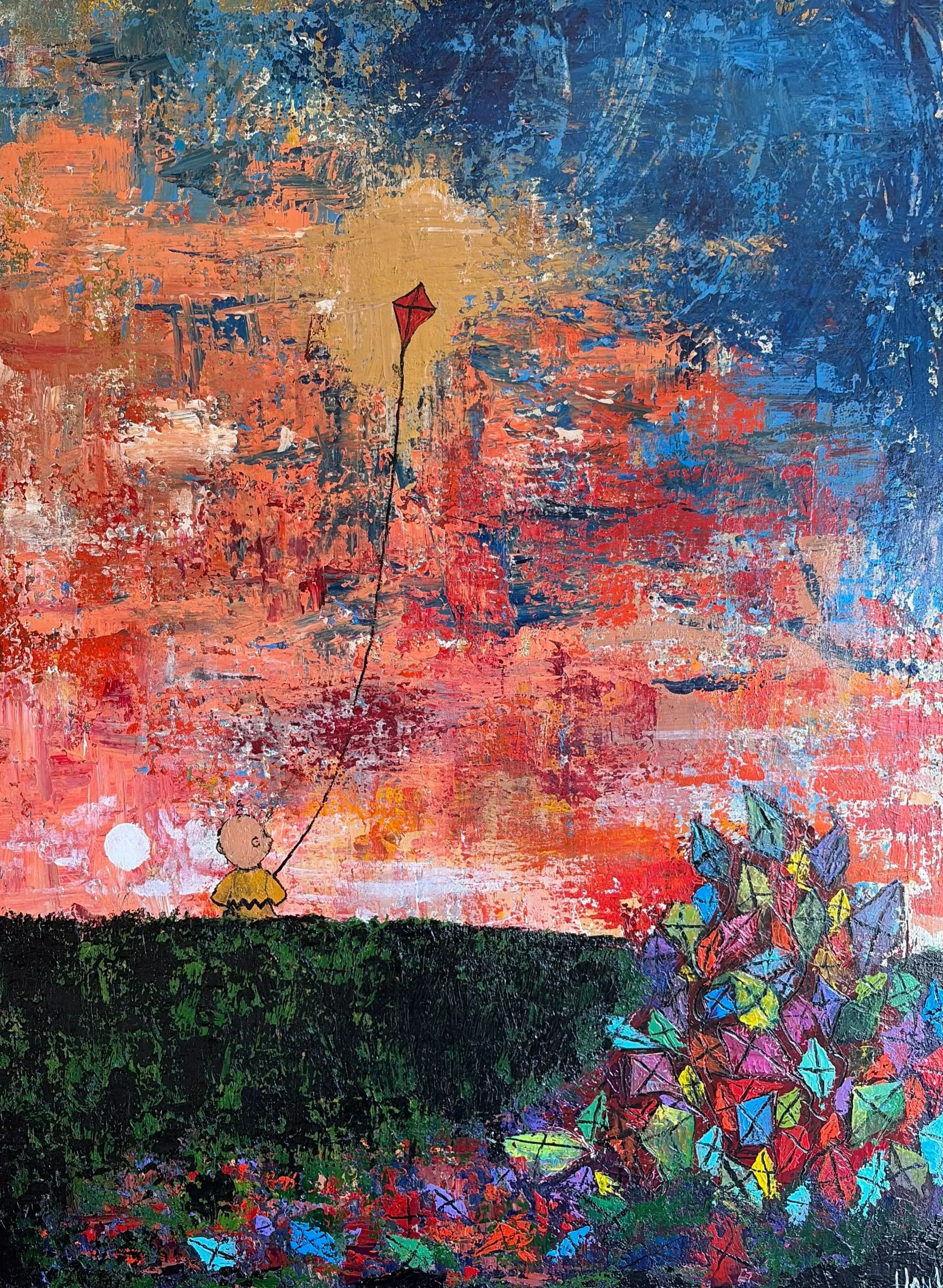 Hank, Still Trying, Acrylic	48”x36"	 $ 600.00 