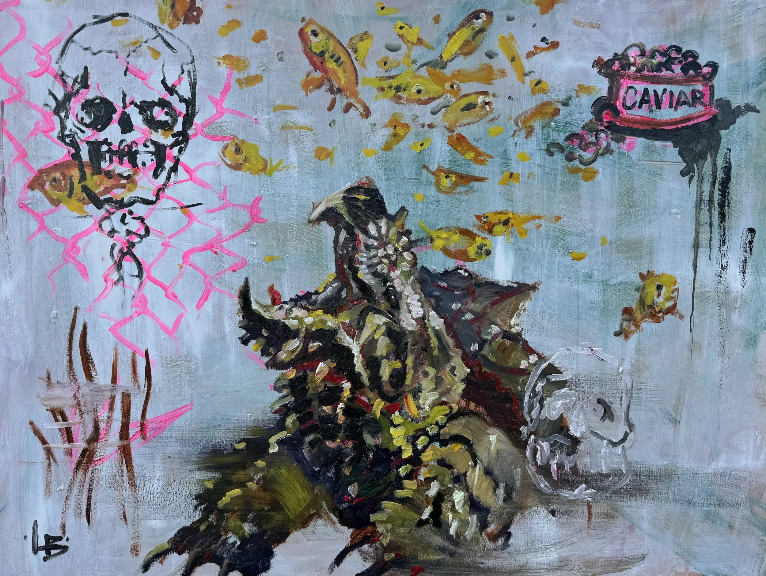 "LASAGNA"
36"X48"
OIL & ACRYLIC ON CANVAS • $2000