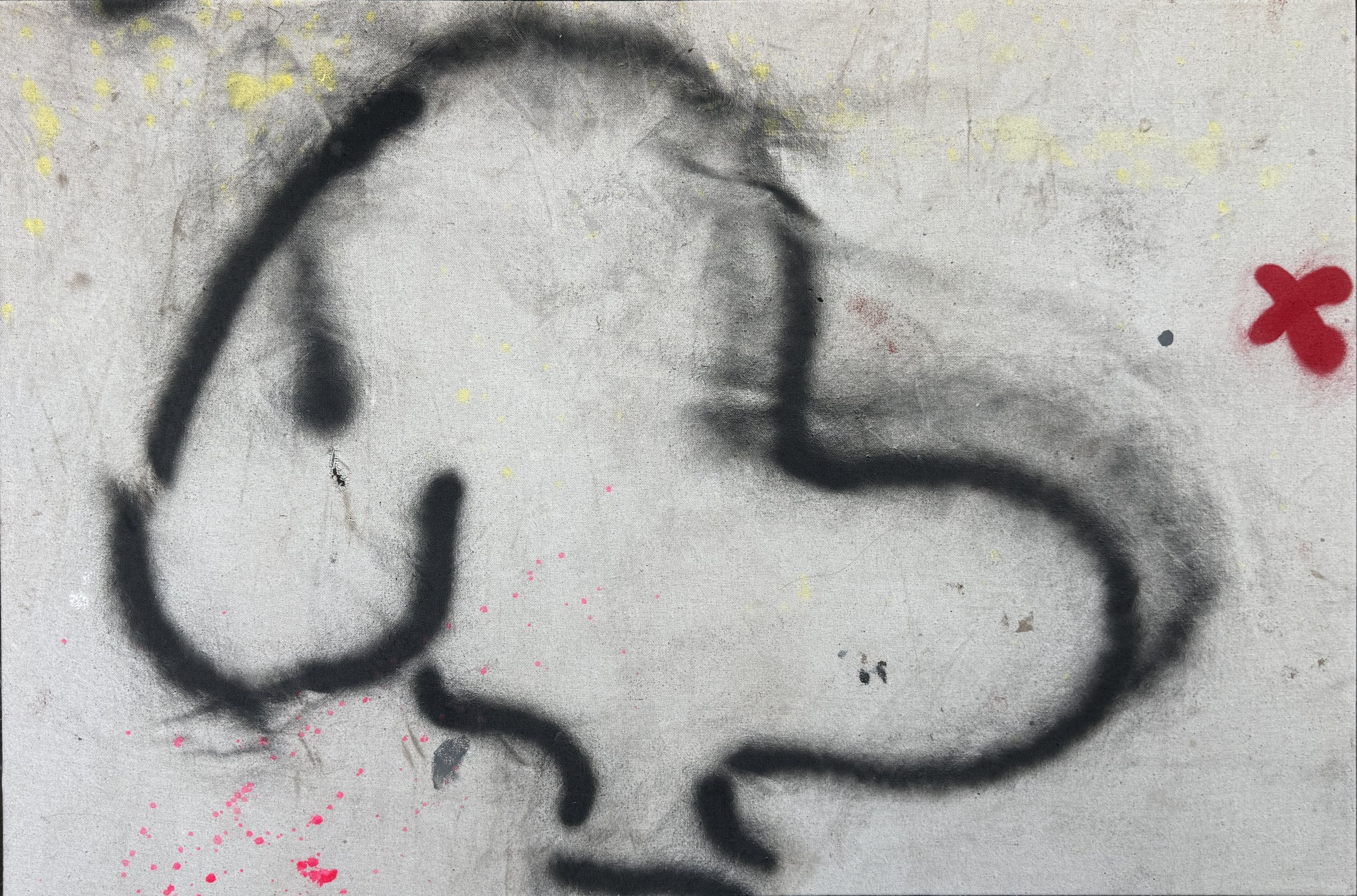 Jessica Pyrdsa, Snoop, Spraypaint on Drop Cloth, $ 1,150.00 