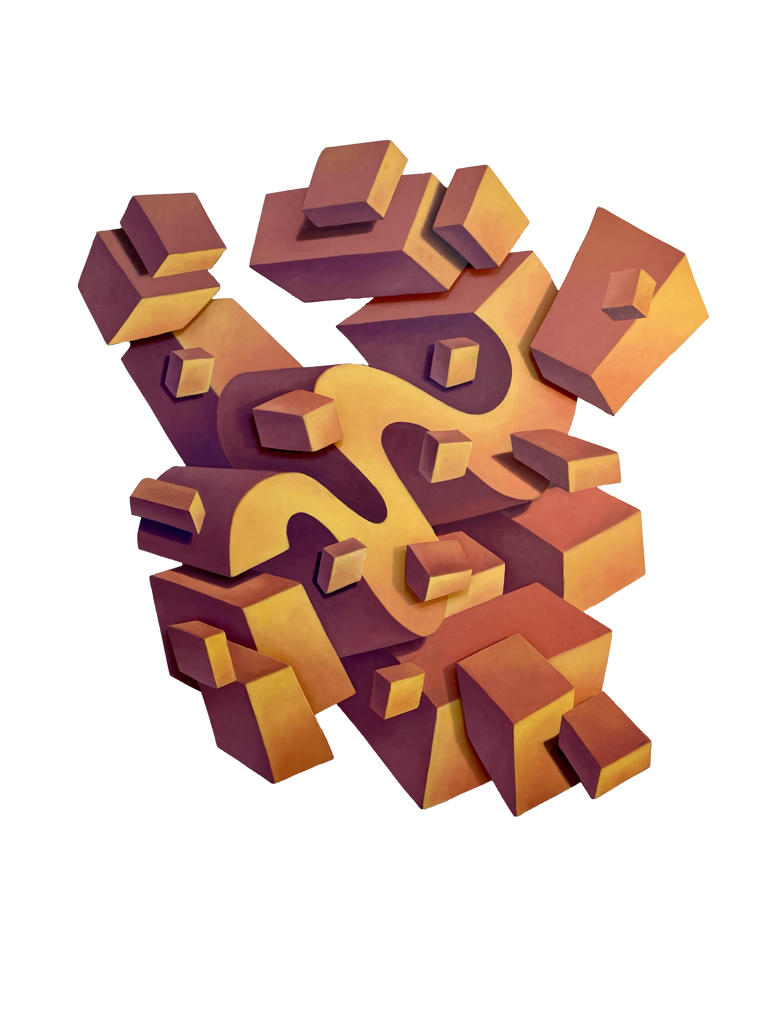 Arpina • Oil on Wood Panel • 64"x55"x3"