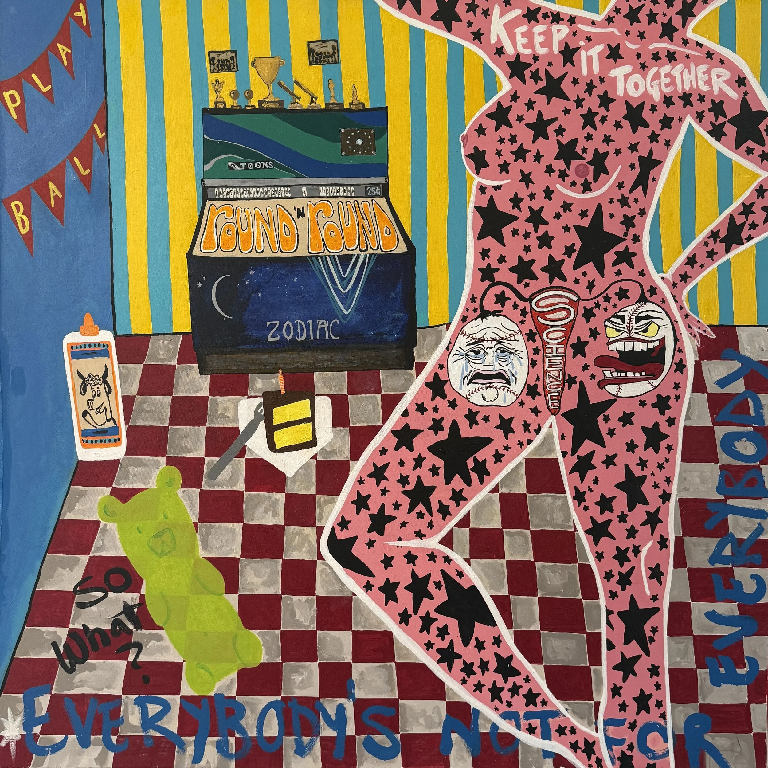 Tif Ginn "Keep it Together" - Acrylic on Canvas
48" x 48" - $ 2,000