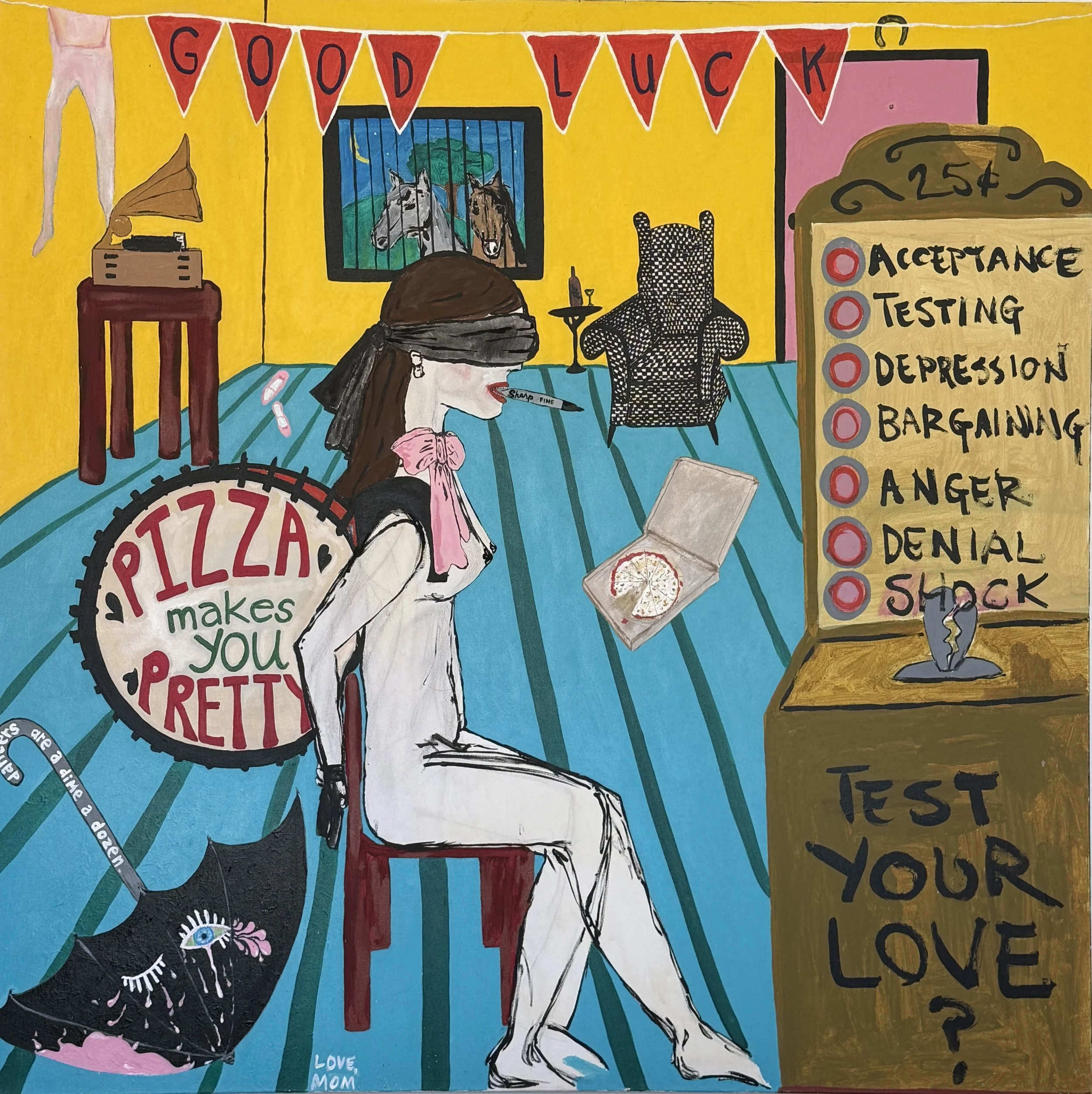 Tif Ginn "Pizza Makes You Pretty" - Acrylic on Canvas
48" x 48" - $ 2,000