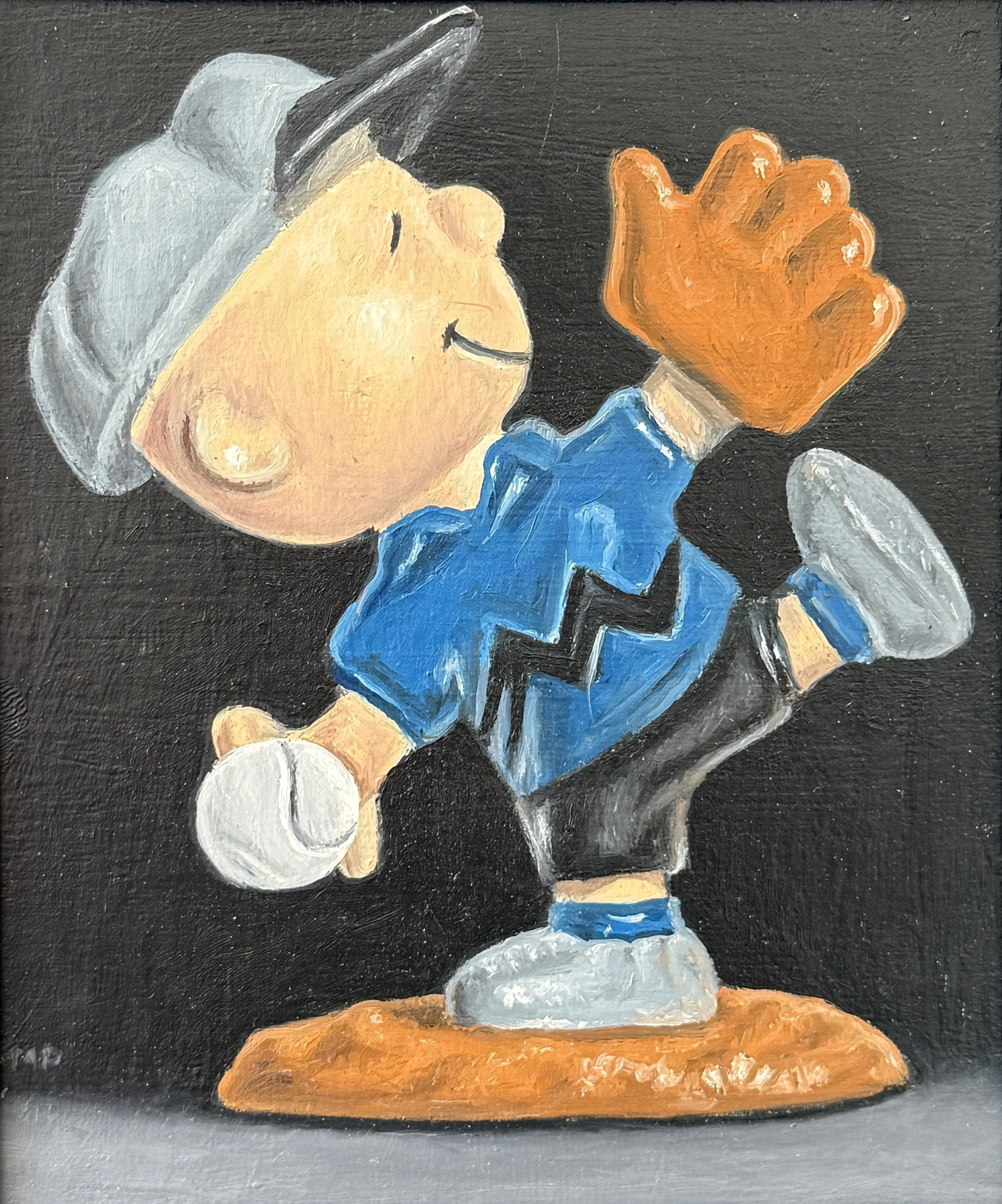 Michael Pyrdsa, A Boy Named Charlie Brown	Oil on Panel, 7"x6" $ 500.00 