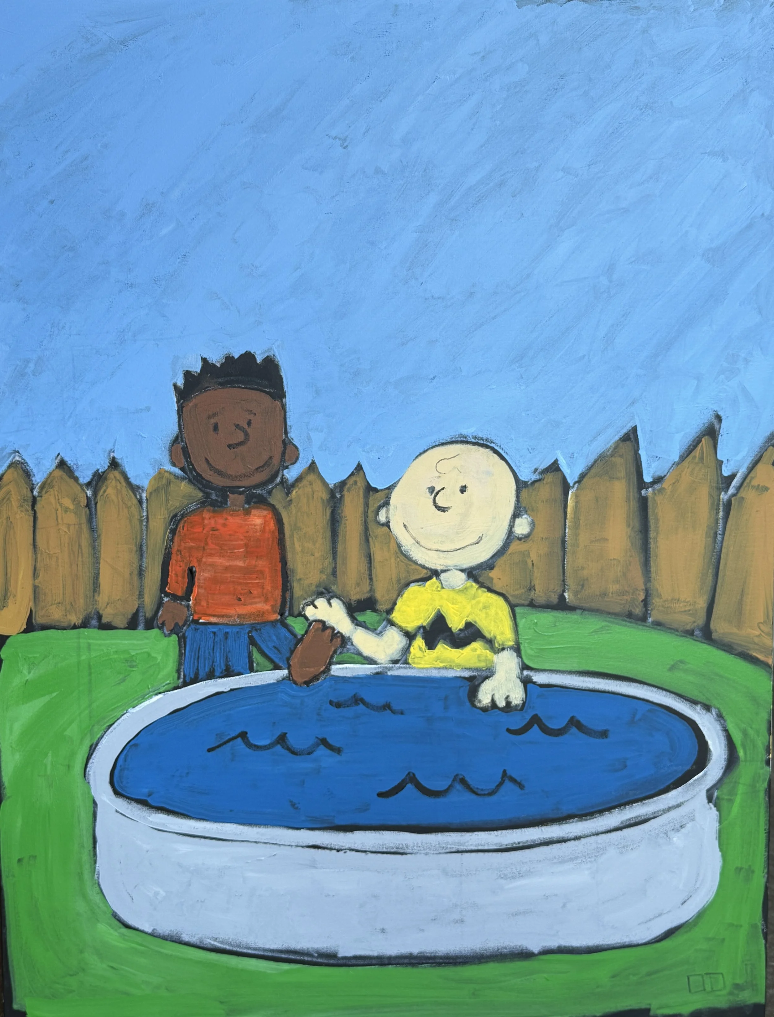 Denis O'Donnell, “Charles was right",	Acrylic on canvas,36"x48" $ 800.00 