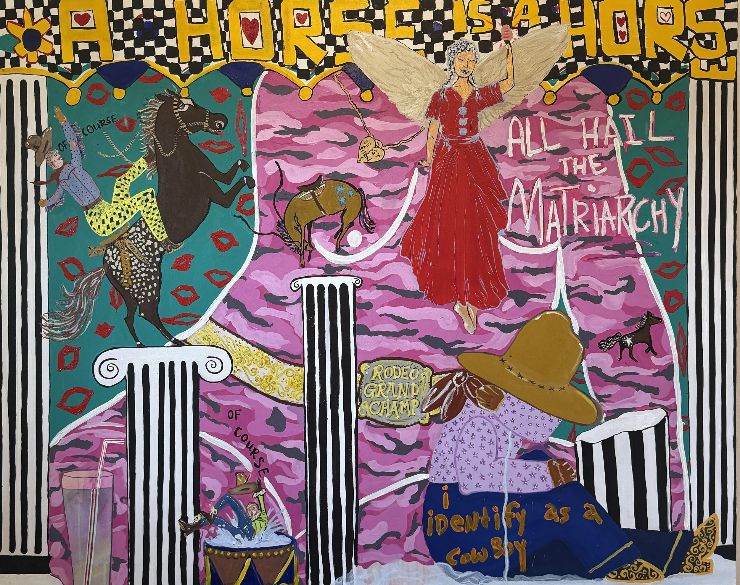 Tif Ginn "A Horse is a Horse" - Acrylic on Canvas
48" x 60" - $ 2,500