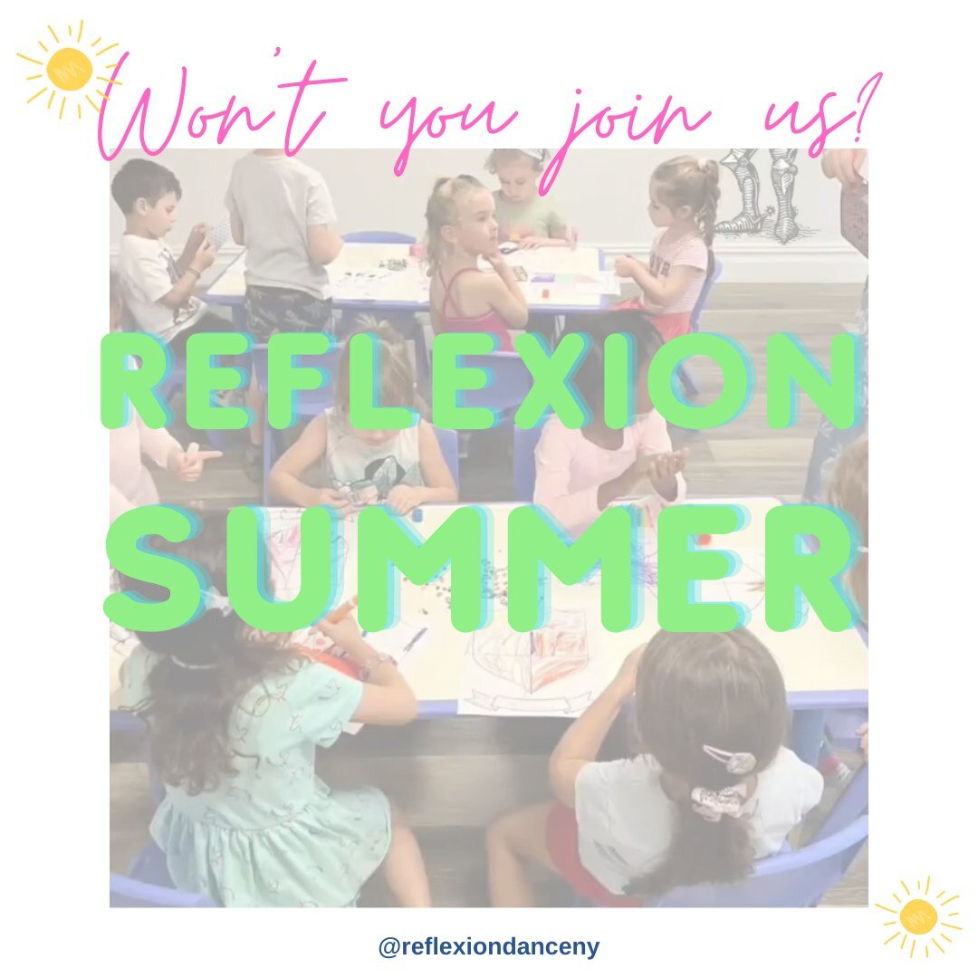 SO much fun to be had this summer! All styles of dance &amp; movement, crafts, games, outdoor play &amp; team building! Reflexion Dance is a safe and fun place for your kiddo to be this summer! Sign up today - link in our bio!