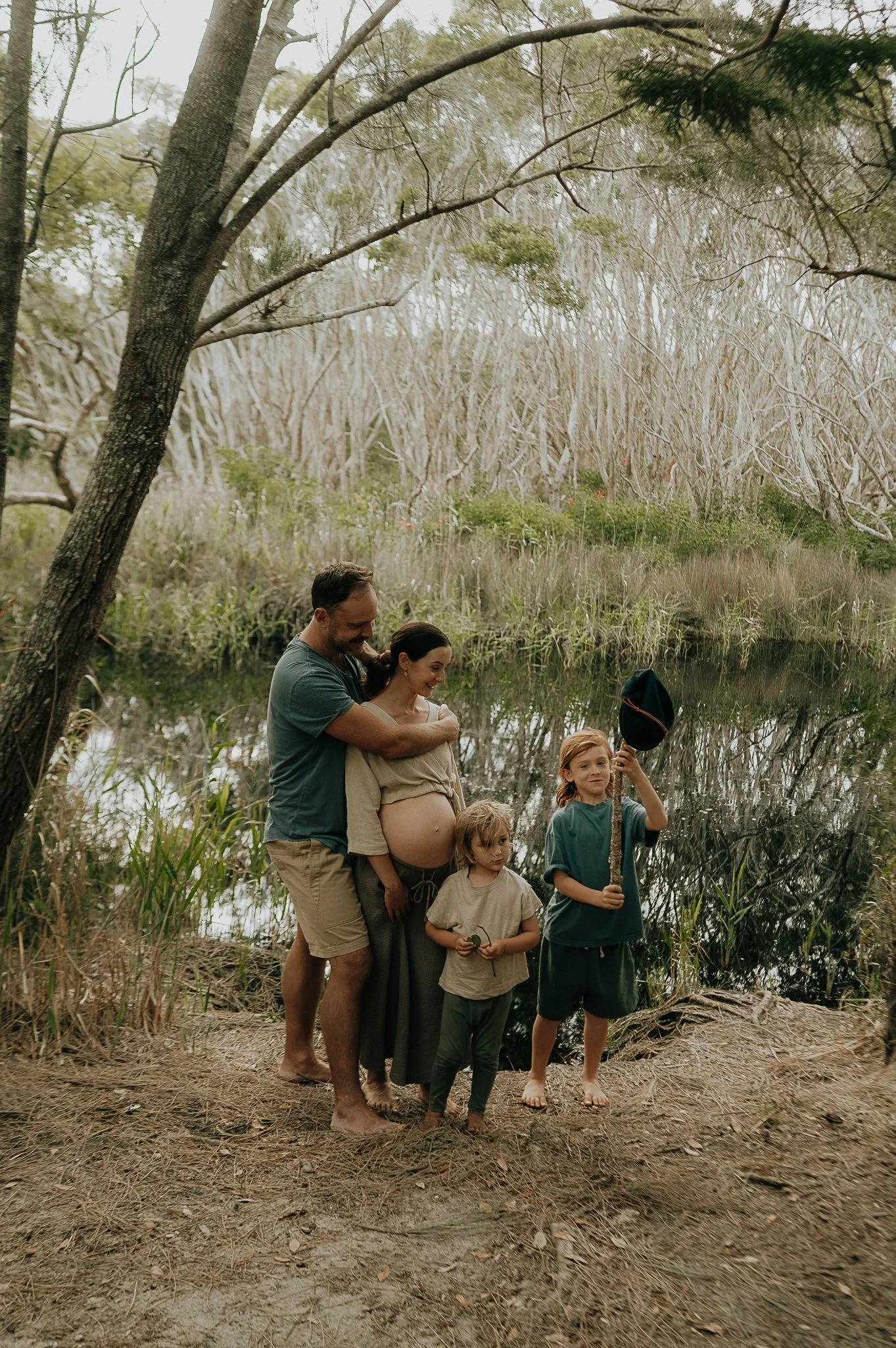 A Maternity Session at the Tea Tree Lakes, Byron Bay