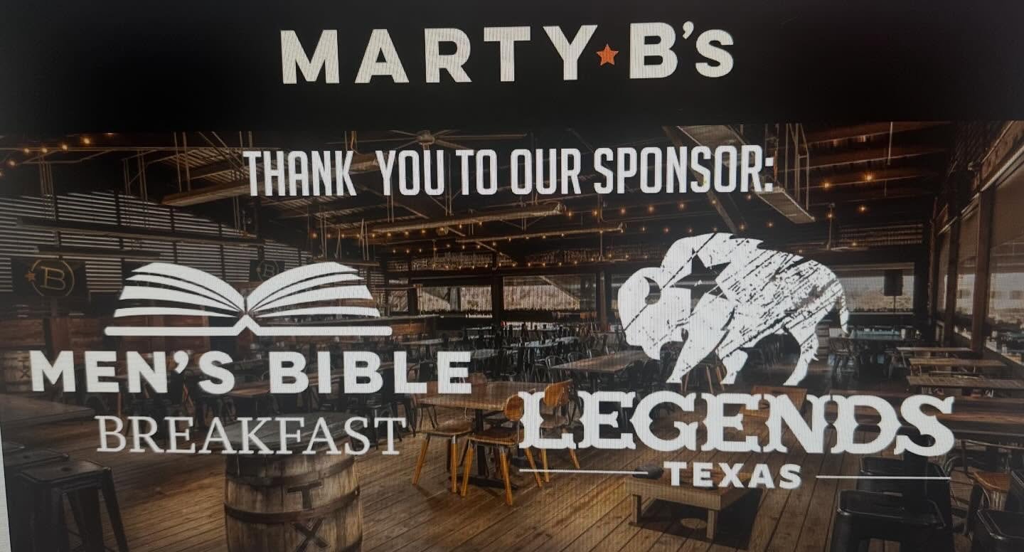 We are blessed to be able to sponsor this amazing event hosted at @martybsplace for the Men&rsquo;s Bible Breakfast. Check it out for yourself and give them a follow! 🙏