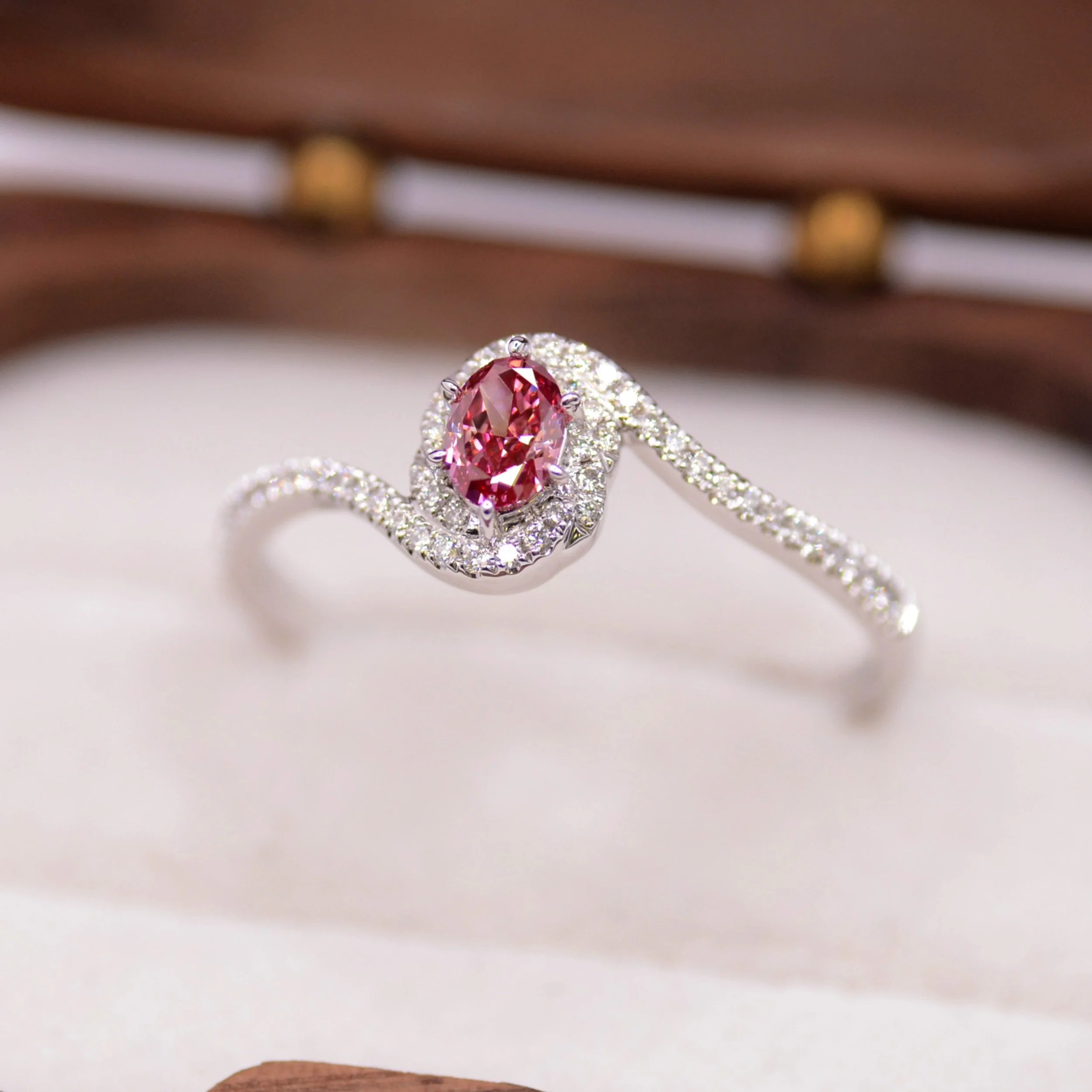 Custom Jewelry red oval cut diamond.jpg