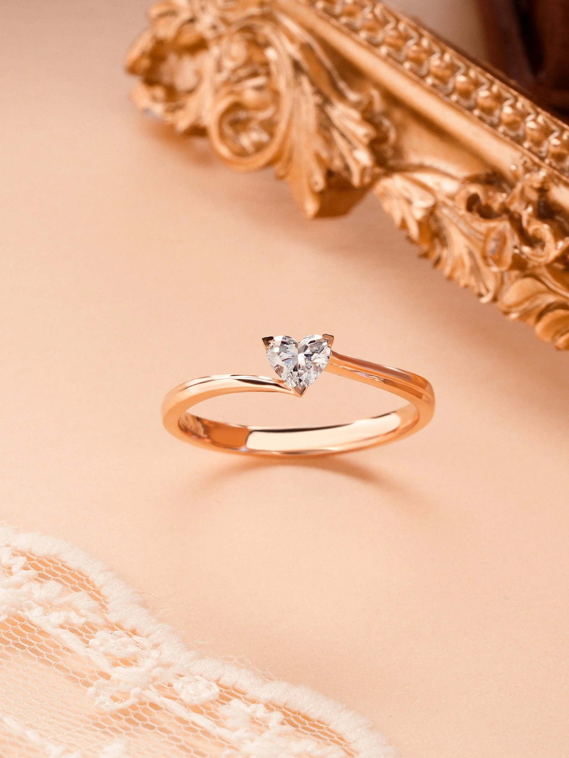 Cremation Diamond Curved Ring -- R1684