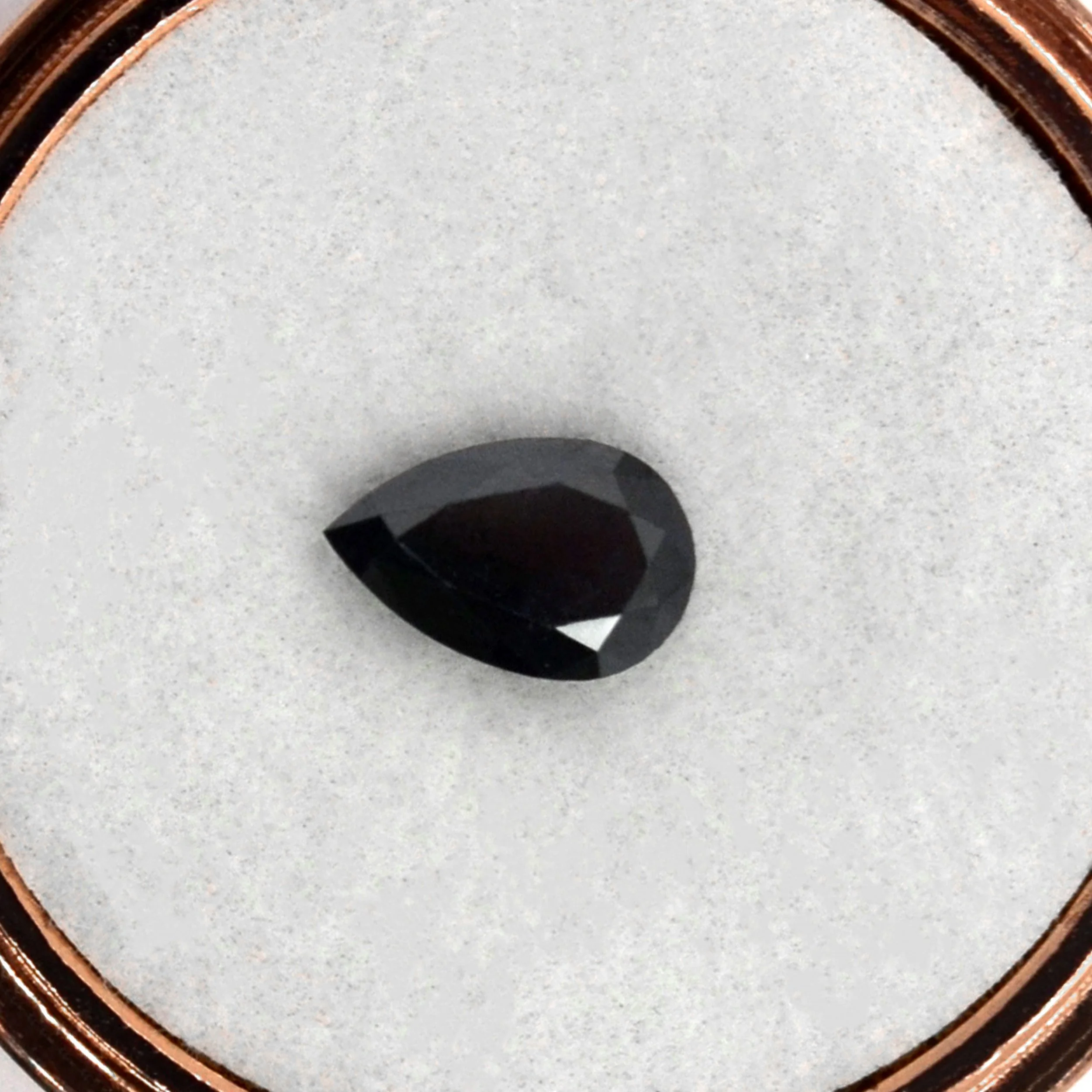 Teardrop-shaped 0.50-0.69ct black cremation diamond made from pet ashes, symbolizing cherished memories and everlasting love through EverDear™.