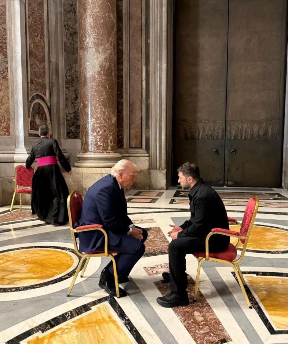President Zelenskyy and Trump face-to-face today in the Vatican. 4/26/25