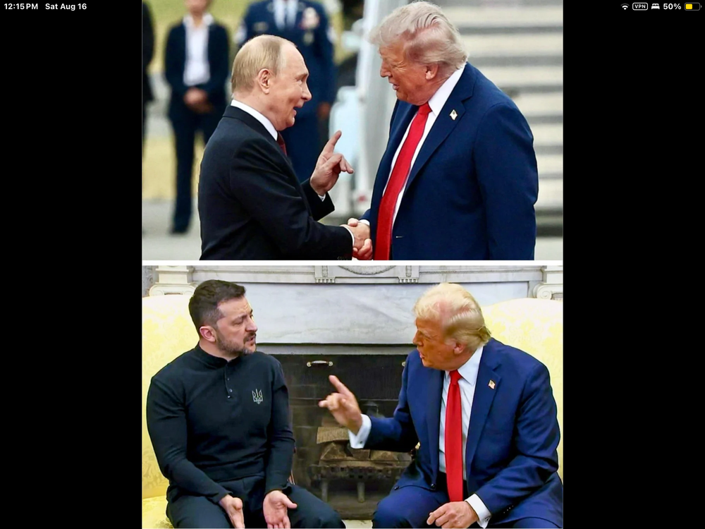 Vladimir Putin President of Russia, Donald Trump / Volodymyr Zelenskyy President of Ukraine and Donald Trump
